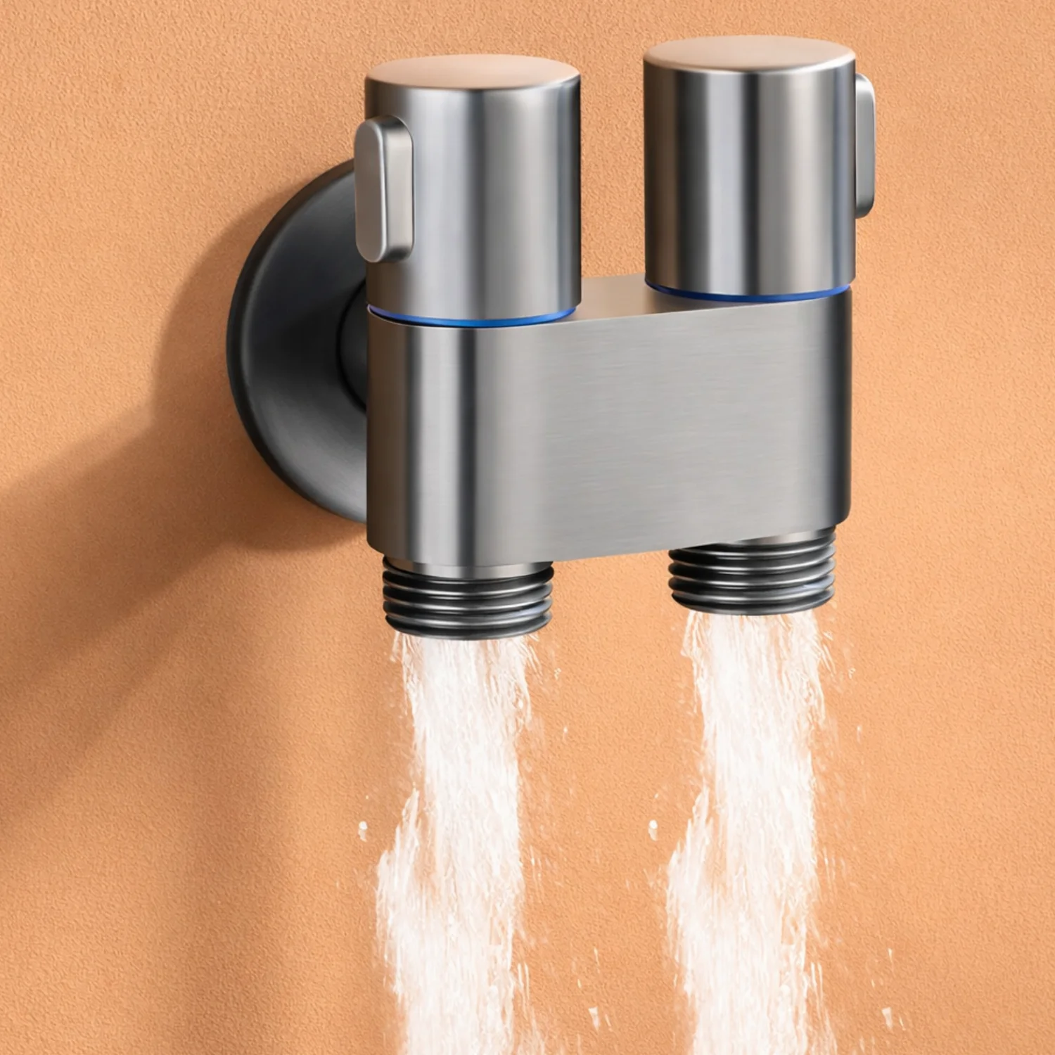 Aarhus - Hygienic Shower Bidet Sprayer – Double Outlet Angle Valve Bathroom Toilet Bidet Set - Image 14
