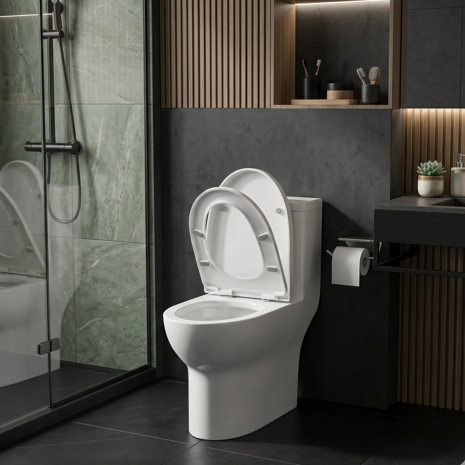 Alta - One-Piece Dual Washdown S-Trap Siphon Flushing  Floor Mounted Elongated - Image 11
