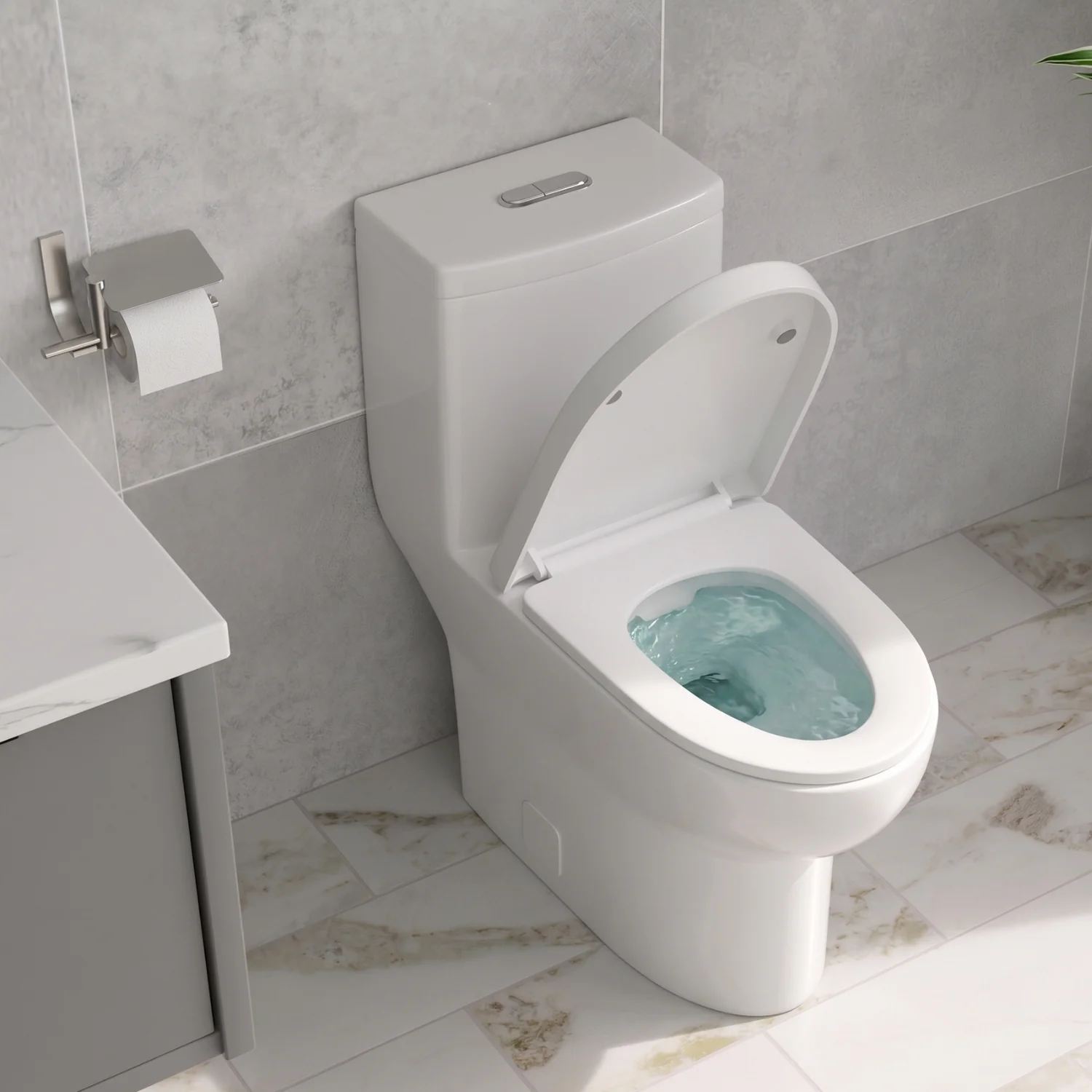 Alta - One-Piece Dual Washdown S-Trap Siphon Flushing  Floor Mounted Elongated - Image 12