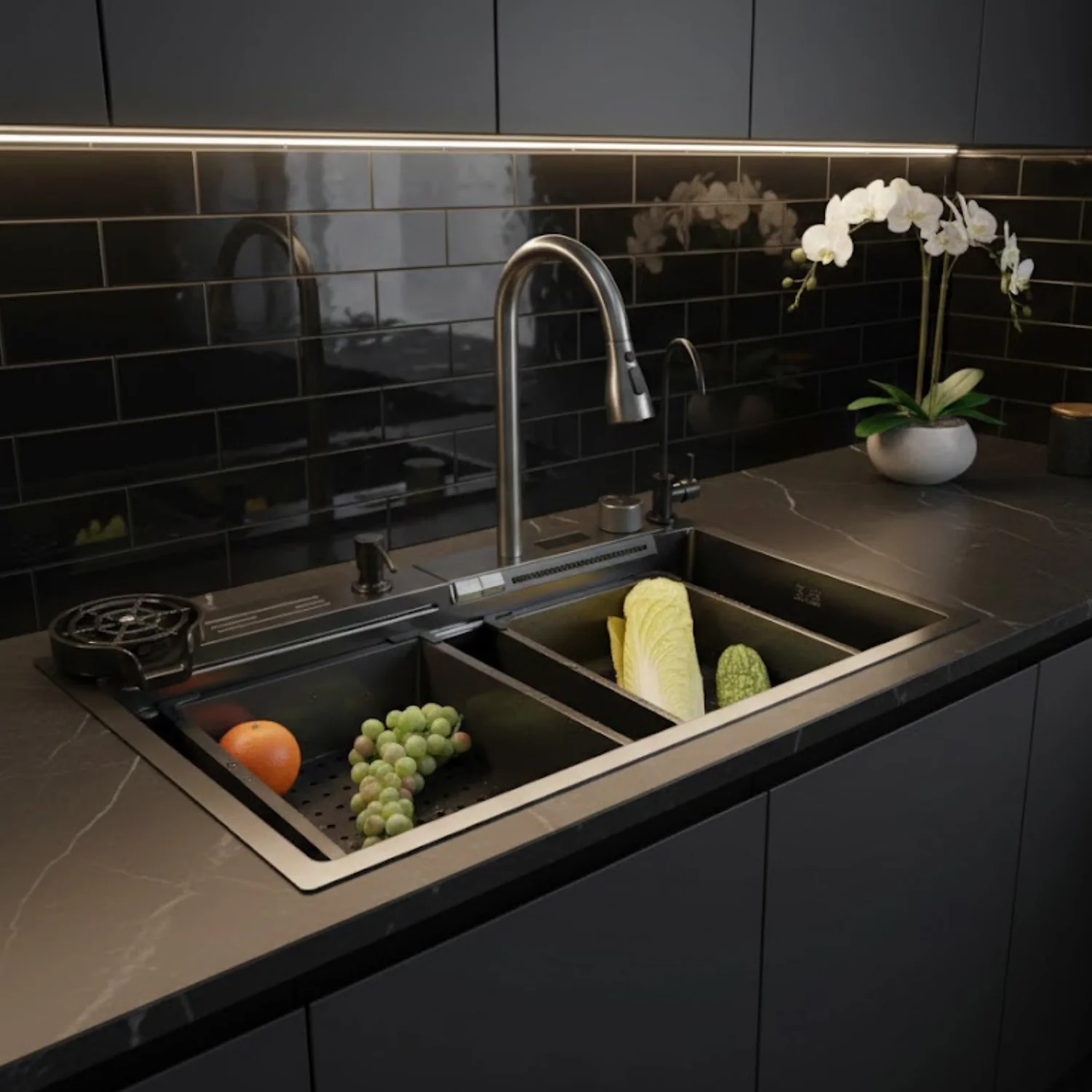 Assebakte - 29" Smart Waterfall Kitchen Sink - Image 3