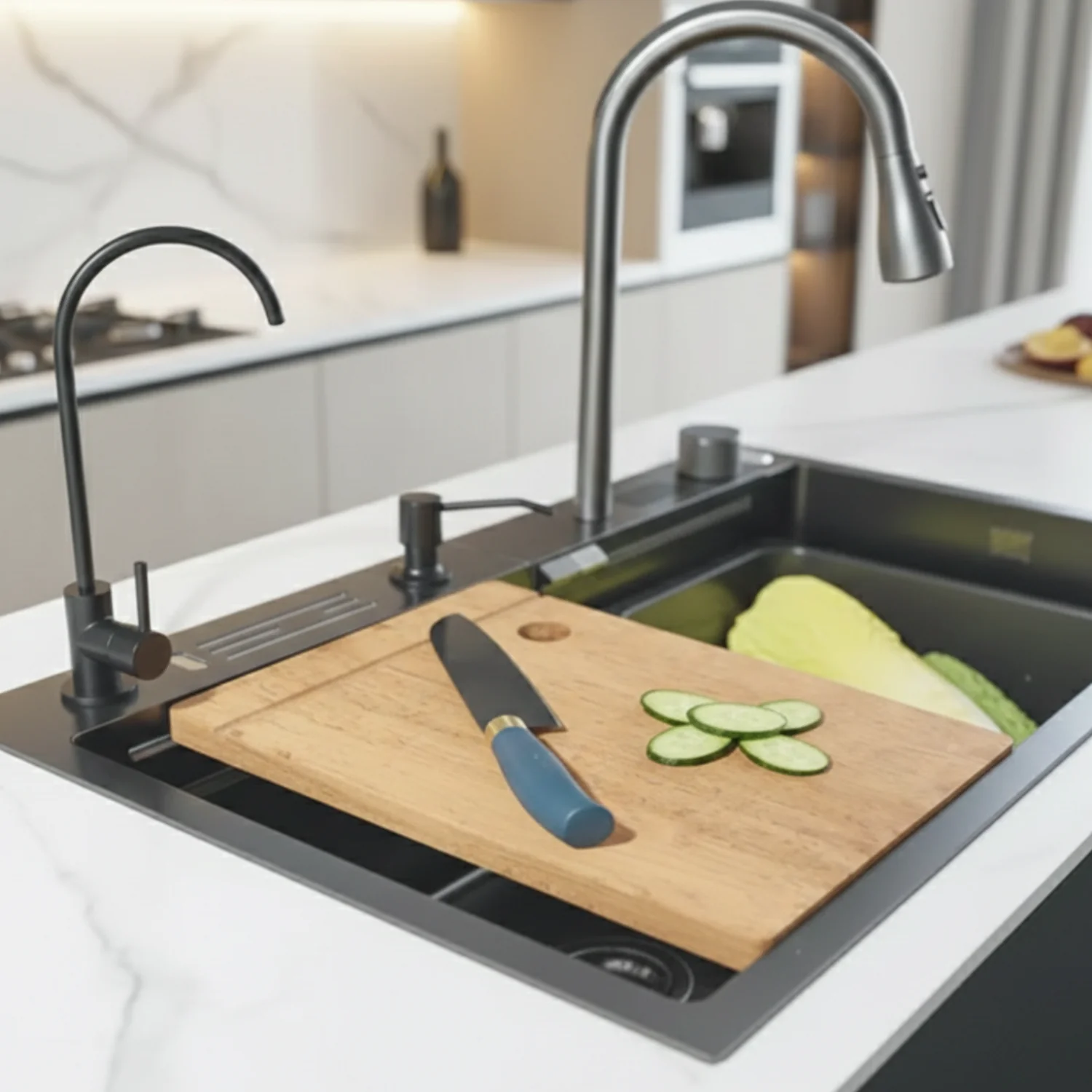 Assebakte - 29" Smart Waterfall Kitchen Sink - Image 6