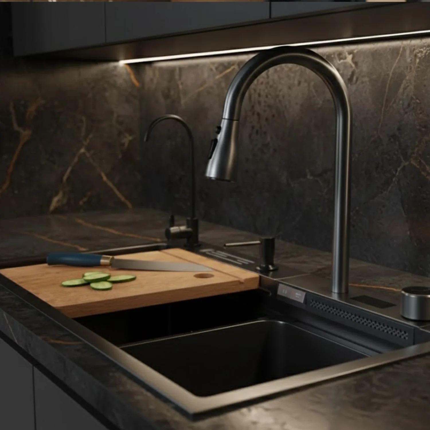 Assebakte - 29" Smart Waterfall Kitchen Sink - Image 8