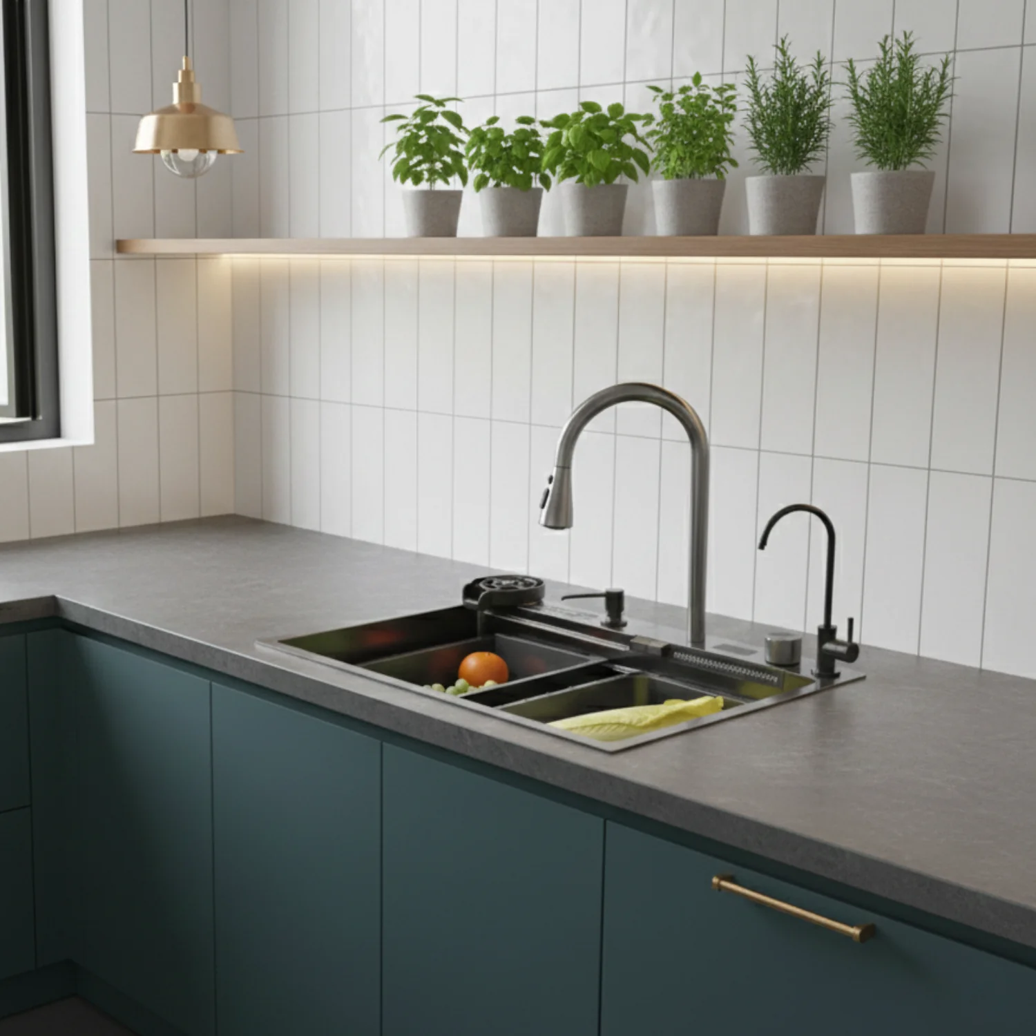Assebakte - 29" Smart Waterfall Kitchen Sink - Image 9
