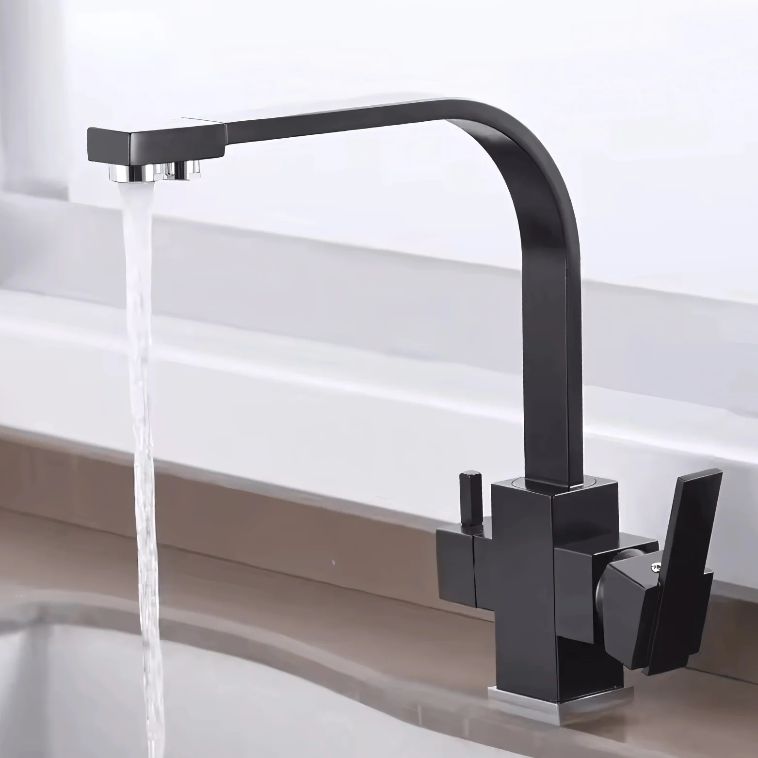 Augsburg - Three-Way Kitchen Faucet with Filter Tap Reverse Osmosis Compatible - Image 6