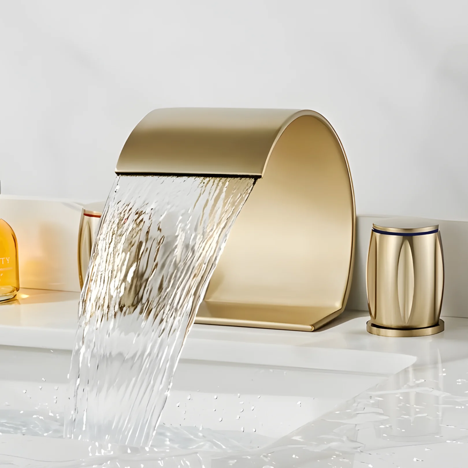 Bali - Bathroom Washbasin Waterfall Faucet Split Three-Piece - Image 10