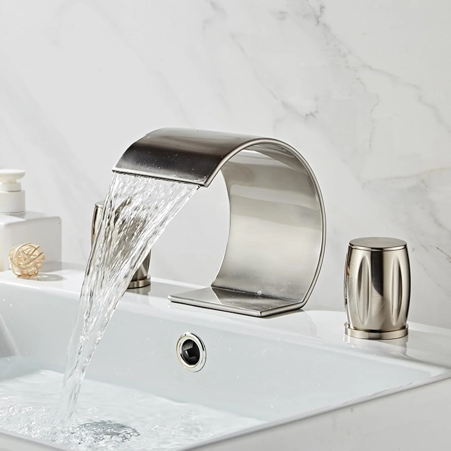 Bali - Bathroom Washbasin Waterfall Faucet Split Three-Piece - Image 3