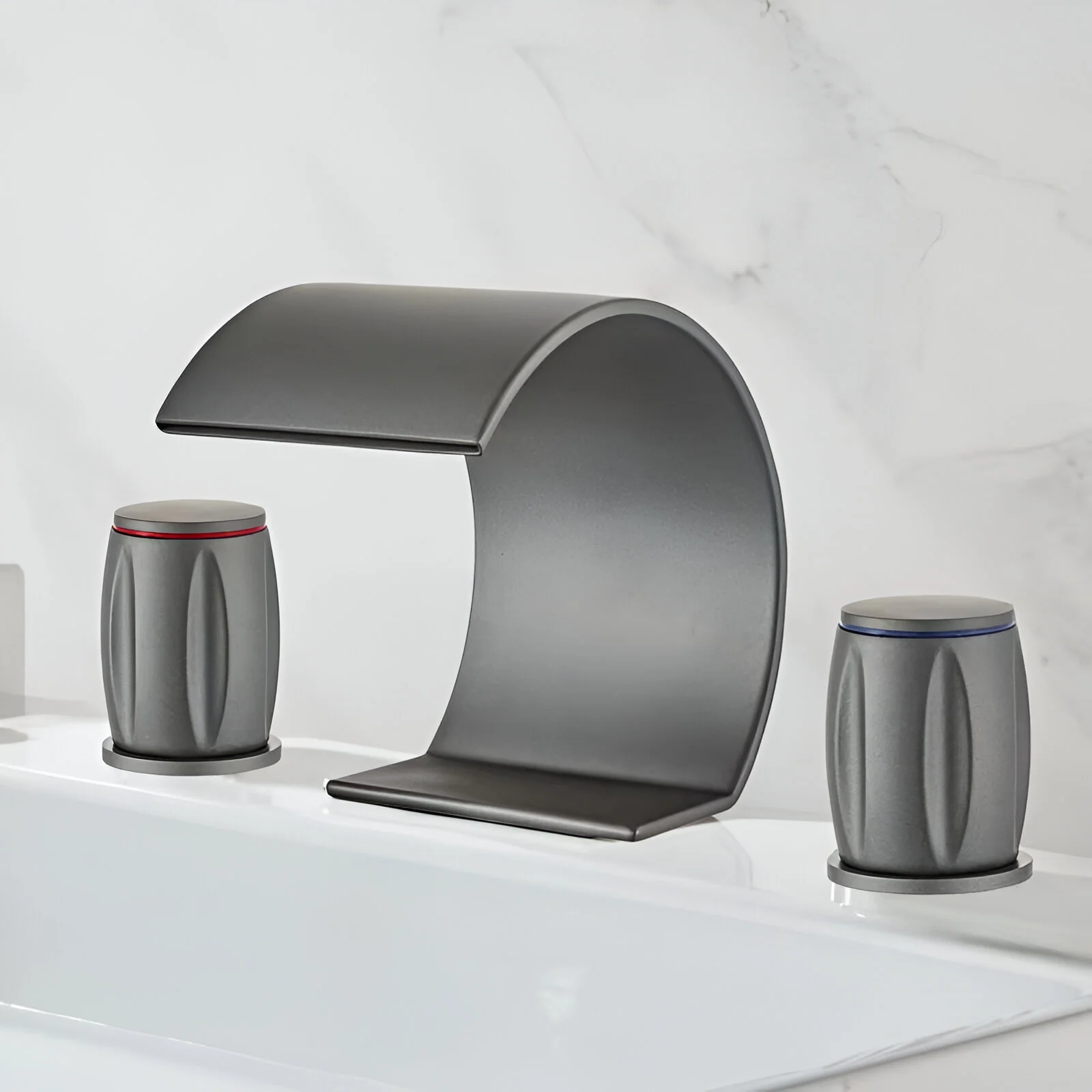 Bali - Bathroom Washbasin Waterfall Faucet Split Three-Piece - Image 6