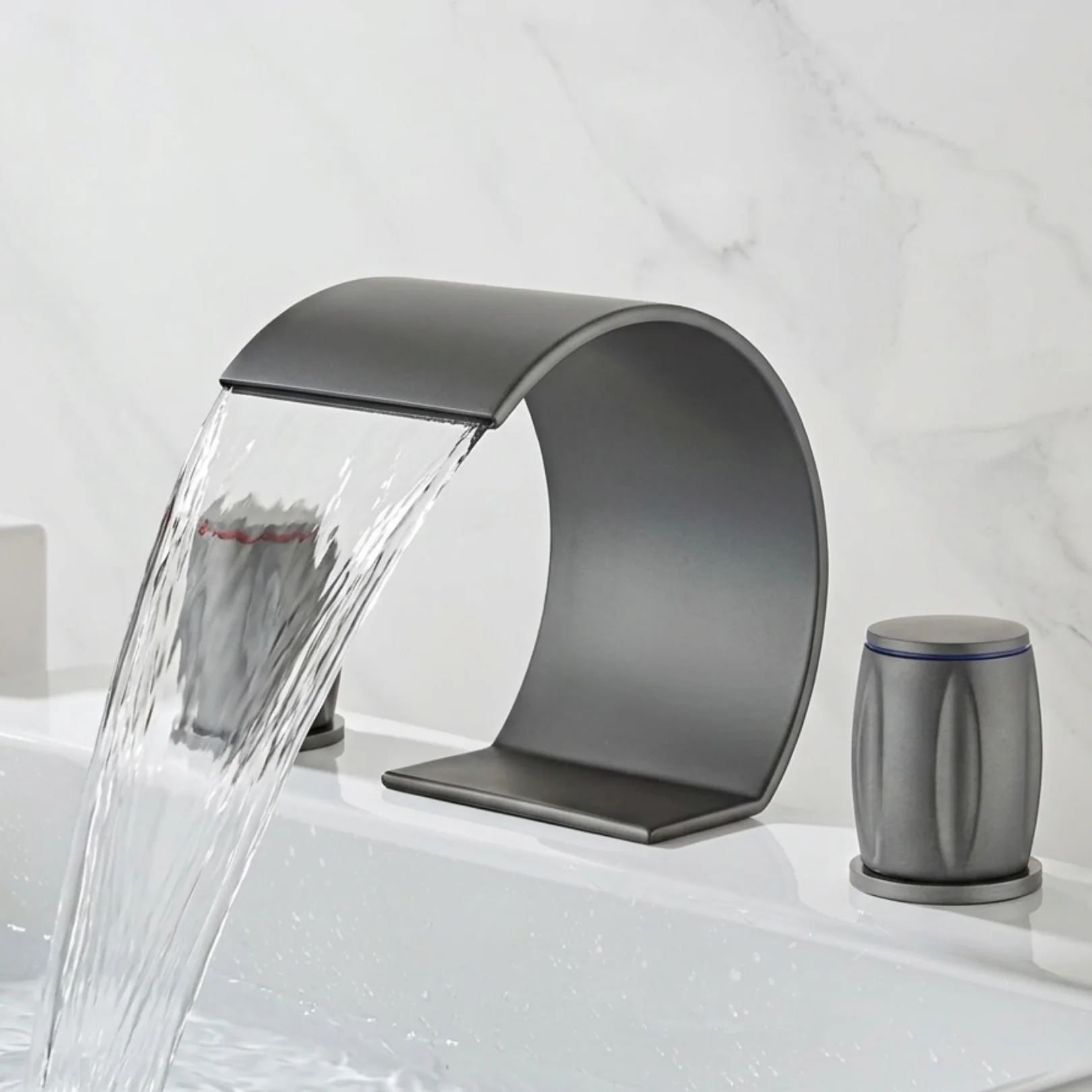 Bali - Bathroom Washbasin Waterfall Faucet Split Three-Piece - Image 7
