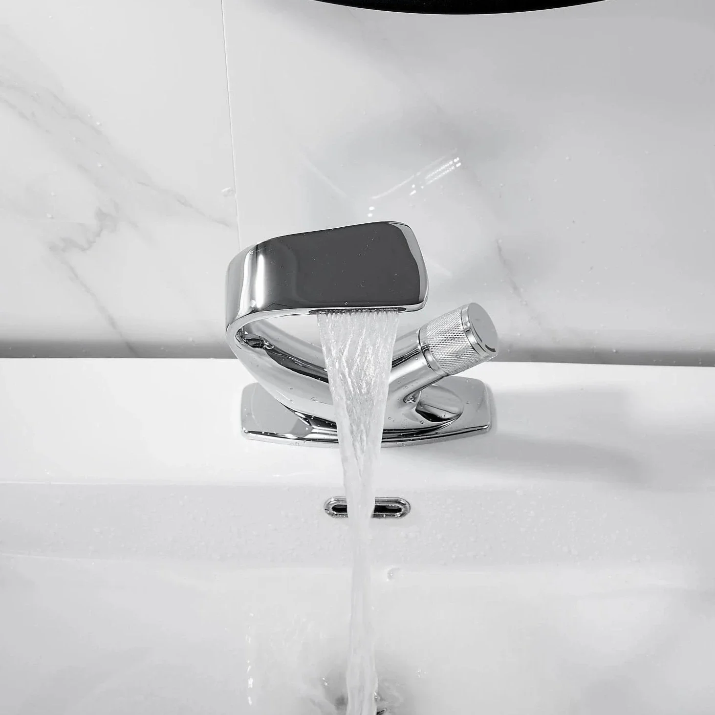 Bodo - Modern Waterfall Basin Bathroom Sink Faucet Single Handle Single Hole - Image 12