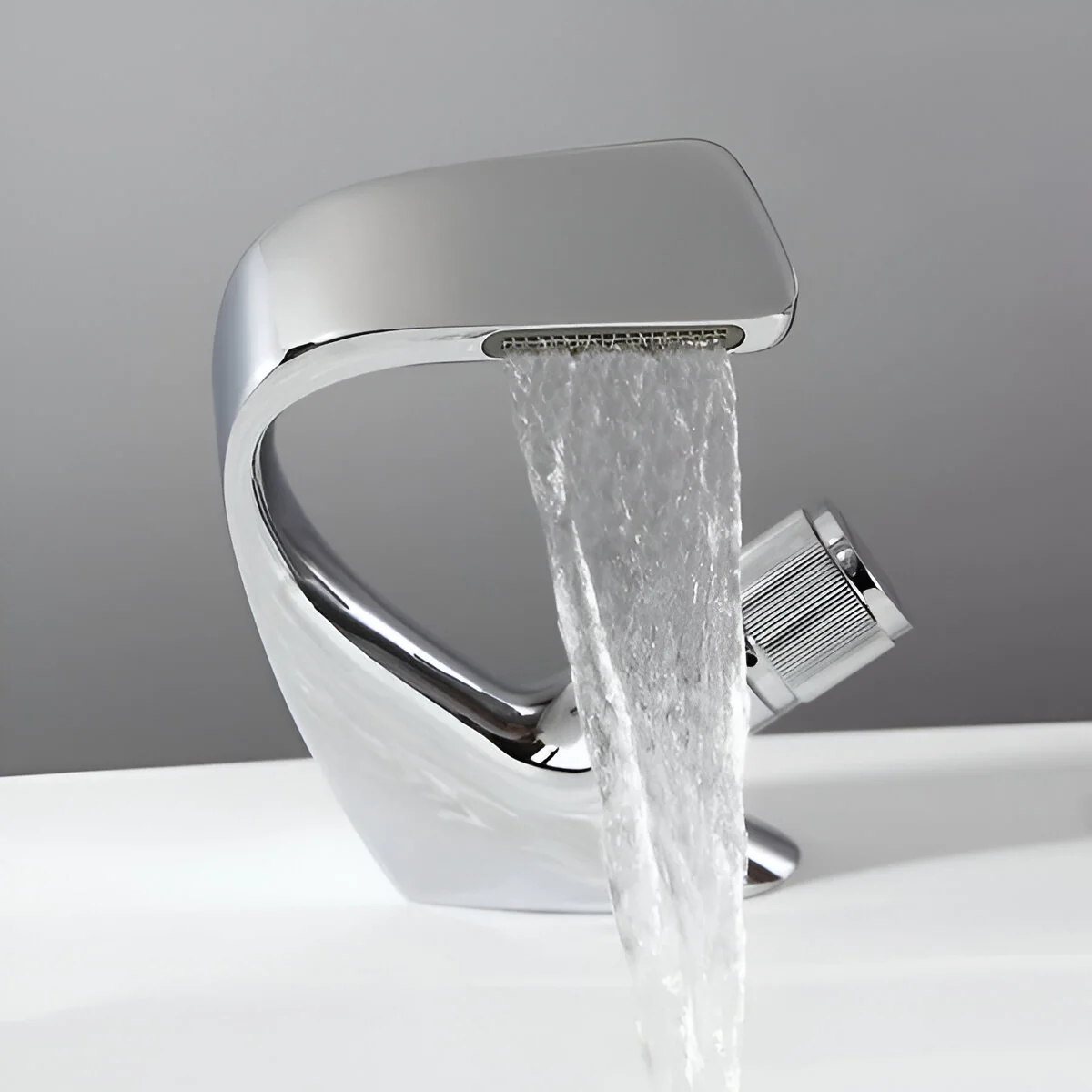 Bodo - Modern Waterfall Basin Bathroom Sink Faucet Single Handle Single Hole - Image 16