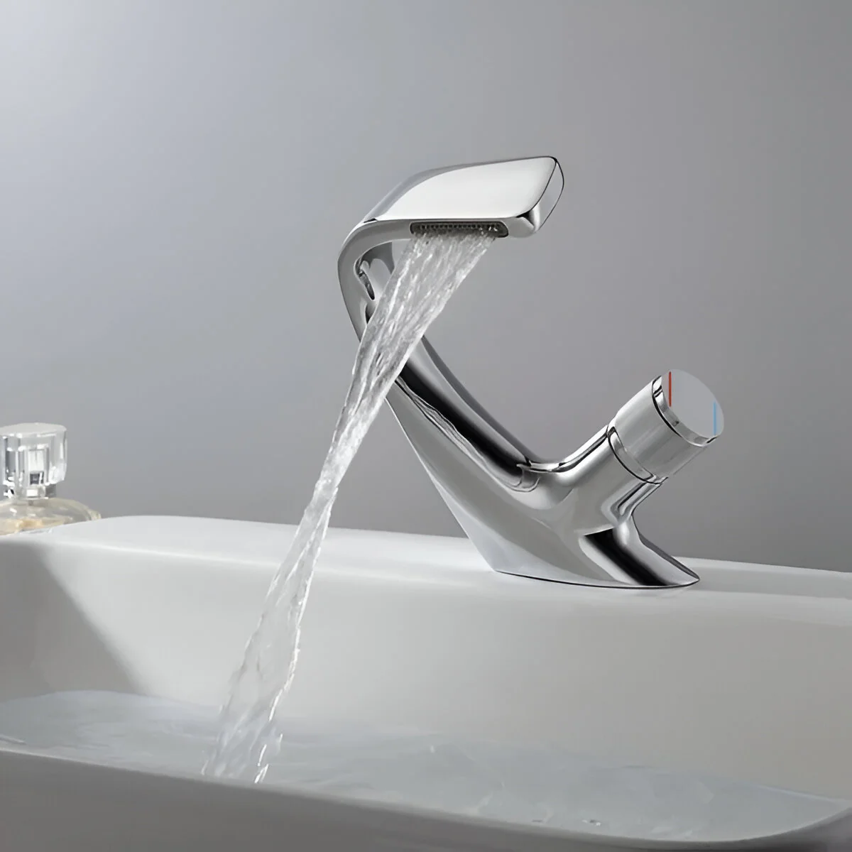 Bodo - Modern Waterfall Basin Bathroom Sink Faucet Single Handle Single Hole - Image 17
