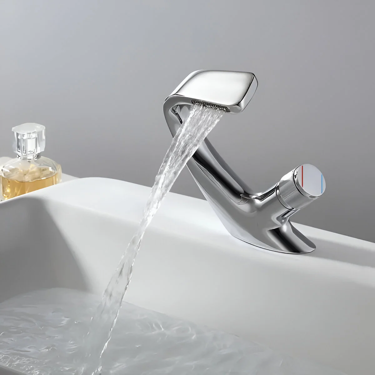 Bodo - Modern Waterfall Basin Bathroom Sink Faucet Single Handle Single Hole - Image 18