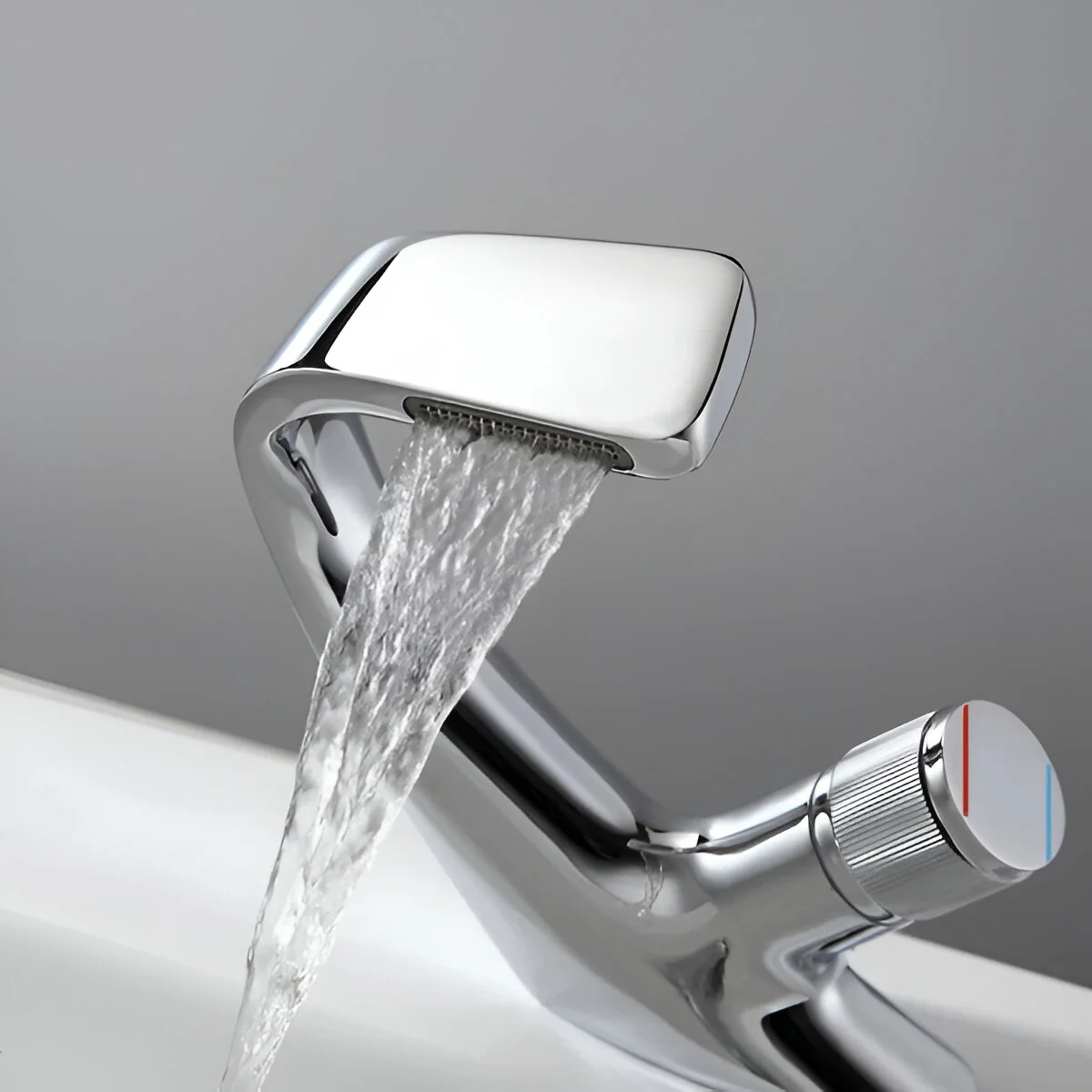 Bodo - Modern Waterfall Basin Bathroom Sink Faucet Single Handle Single Hole - Image 19