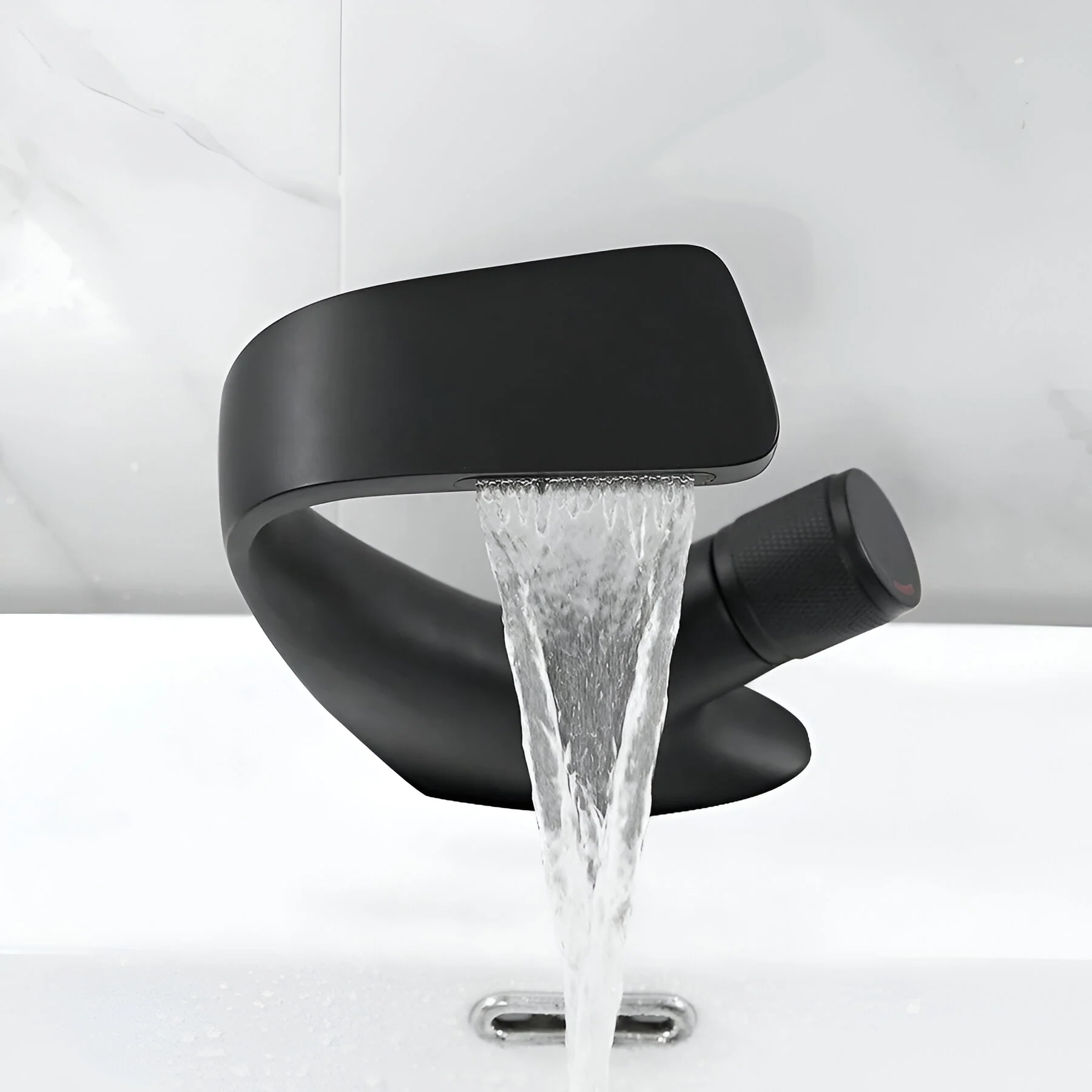 Bodo - Modern Waterfall Basin Bathroom Sink Faucet Single Handle Single Hole - Image 20