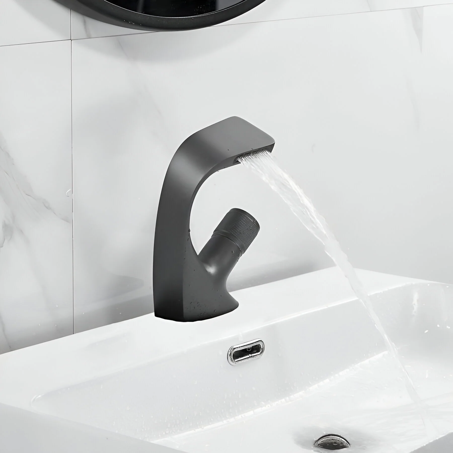 Bodo - Modern Waterfall Basin Bathroom Sink Faucet Single Handle Single Hole - Image 24