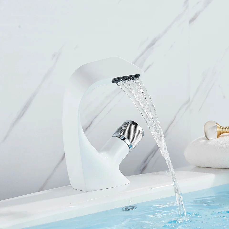 Bodo - Modern Waterfall Basin Bathroom Sink Faucet Single Handle Single Hole - Image 4