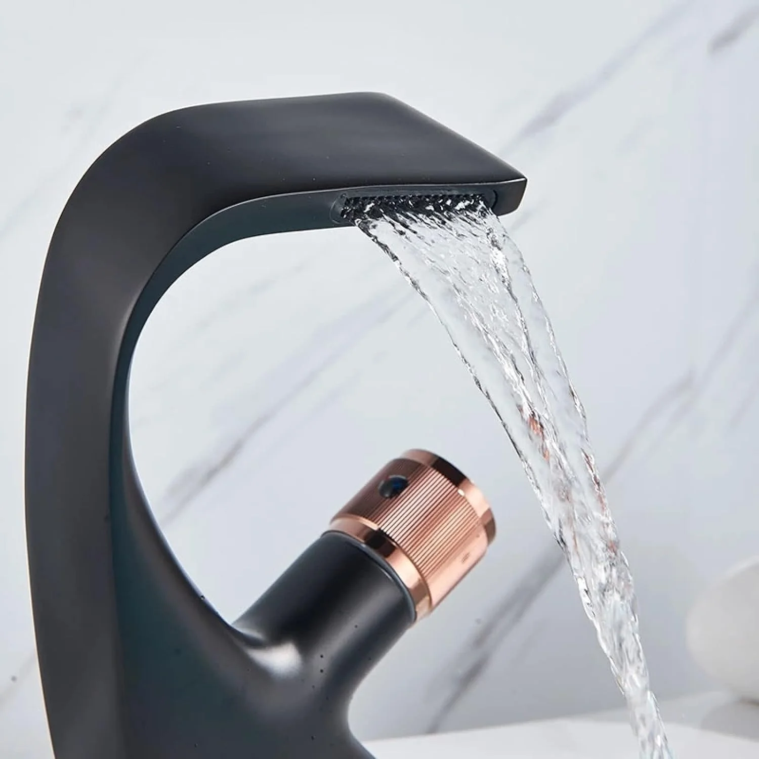 Bodo - Modern Waterfall Basin Bathroom Sink Faucet Single Handle Single Hole - Image 9
