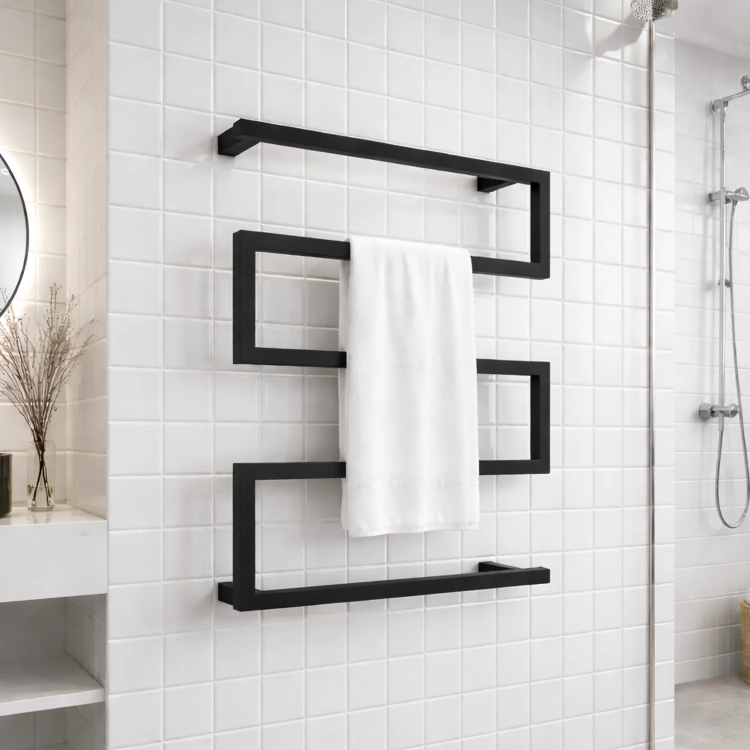 Bremen - 24x32" Towel Bar Warmer of Stainless Steel Black - Image 10