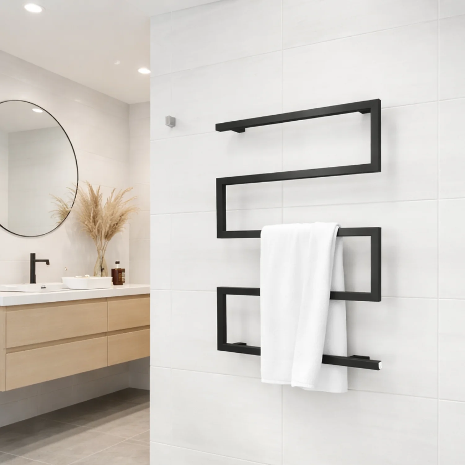 Bremen - 24x32" Towel Bar Warmer of Stainless Steel Black - Image 11