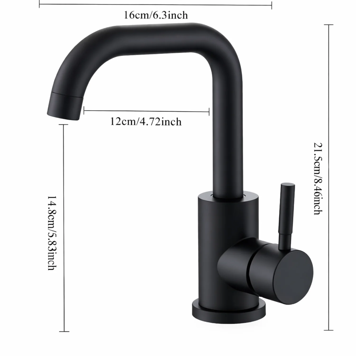 Copenhagen - Stainless Steel Bathroom Basin Faucet – Hot & Cold Mixer, 360° Rotating Single Handle Sink Tap - Image 11