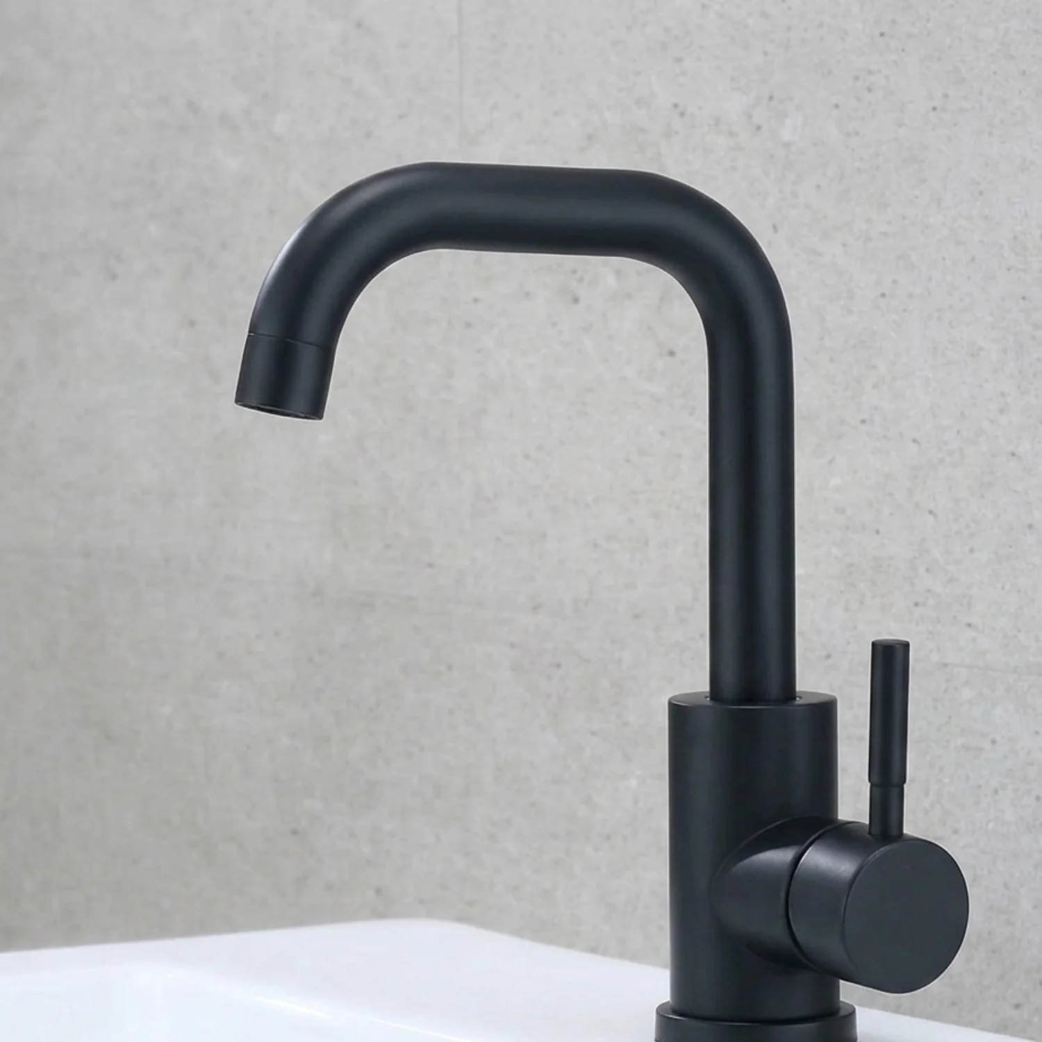 Copenhagen - Stainless Steel Bathroom Basin Faucet – Hot & Cold Mixer, 360° Rotating Single Handle Sink Tap - Image 3