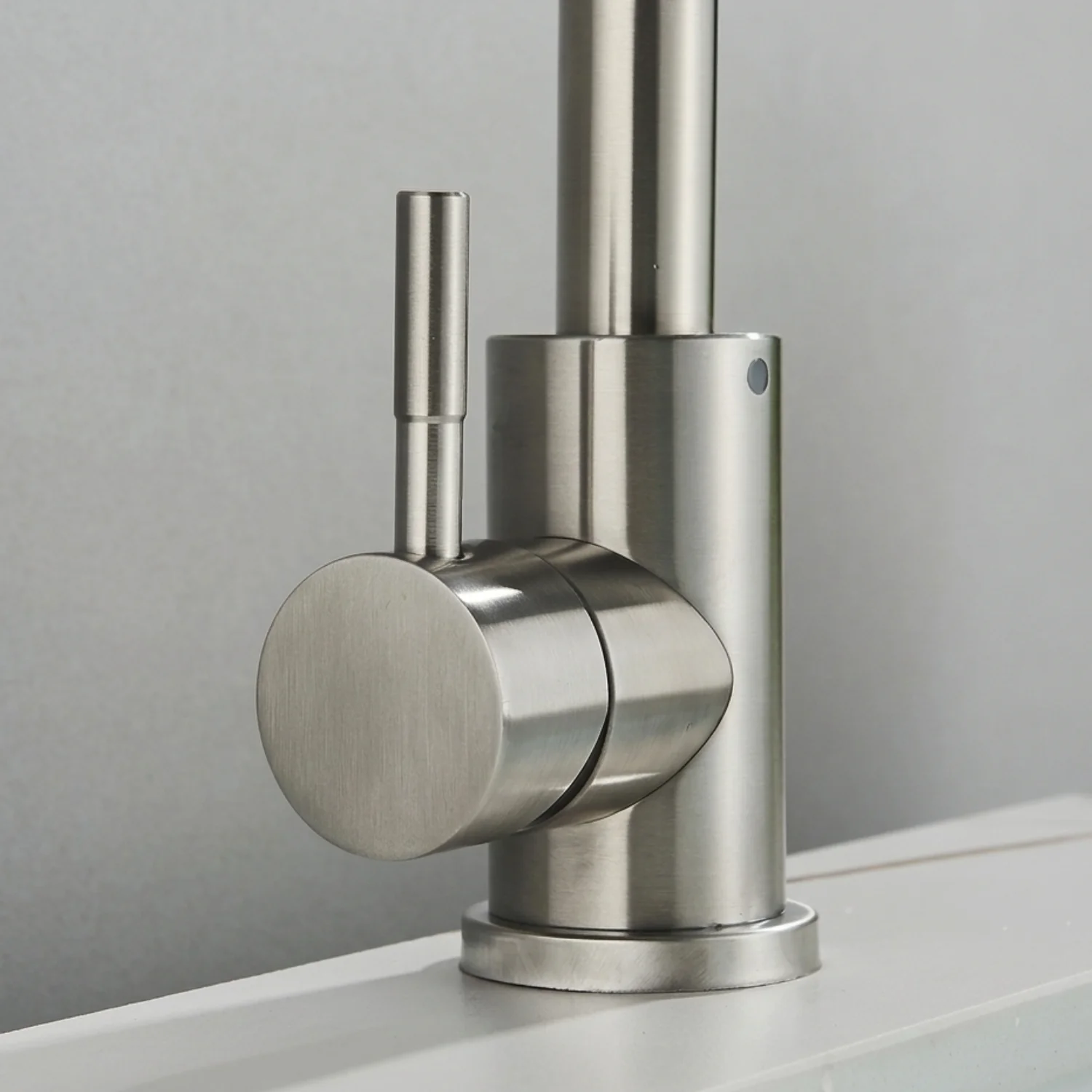 Copenhagen - Stainless Steel Bathroom Basin Faucet – Hot & Cold Mixer, 360° Rotating Single Handle Sink Tap - Image 9