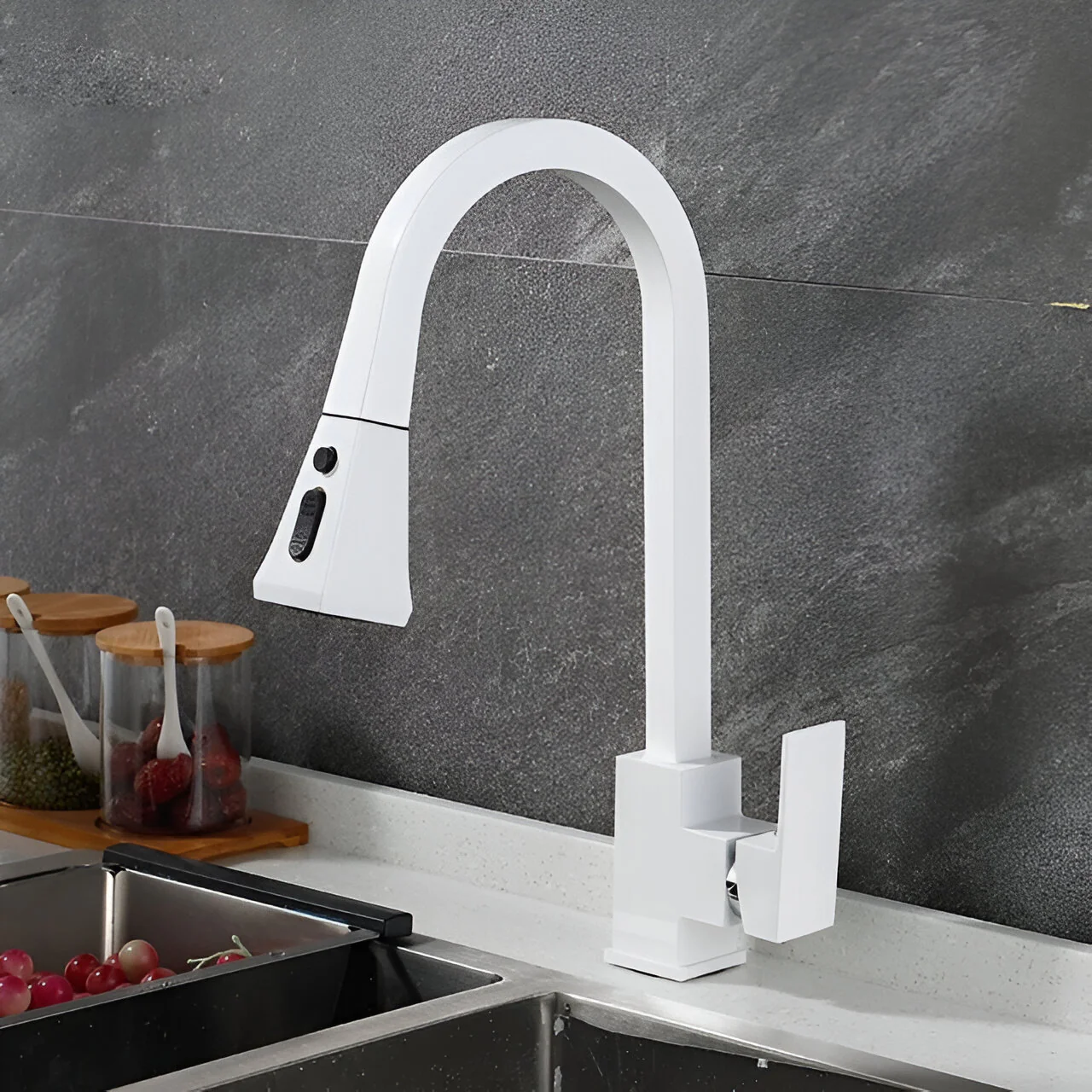 Drammen - 2 Modes Pull-Out Spout Kitchen Faucet - Image 4