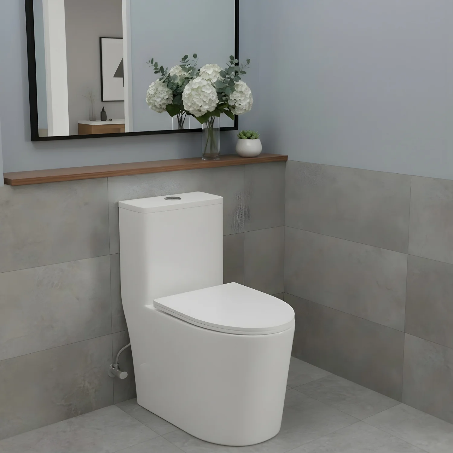Esbjerg - One Piece Elongated Elongated Ceramic Bowl with Soft-Close Seat & Concealed Tank - Image 10