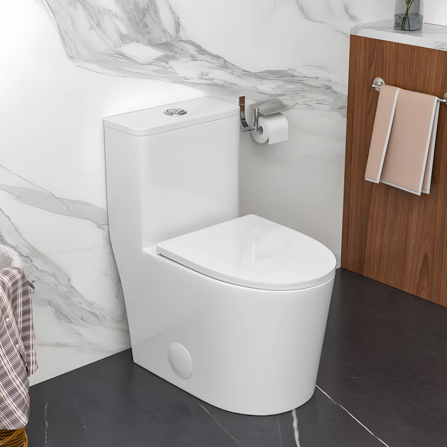 Esbjerg - One Piece Elongated Elongated Ceramic Bowl with Soft-Close Seat & Concealed Tank - Image 12