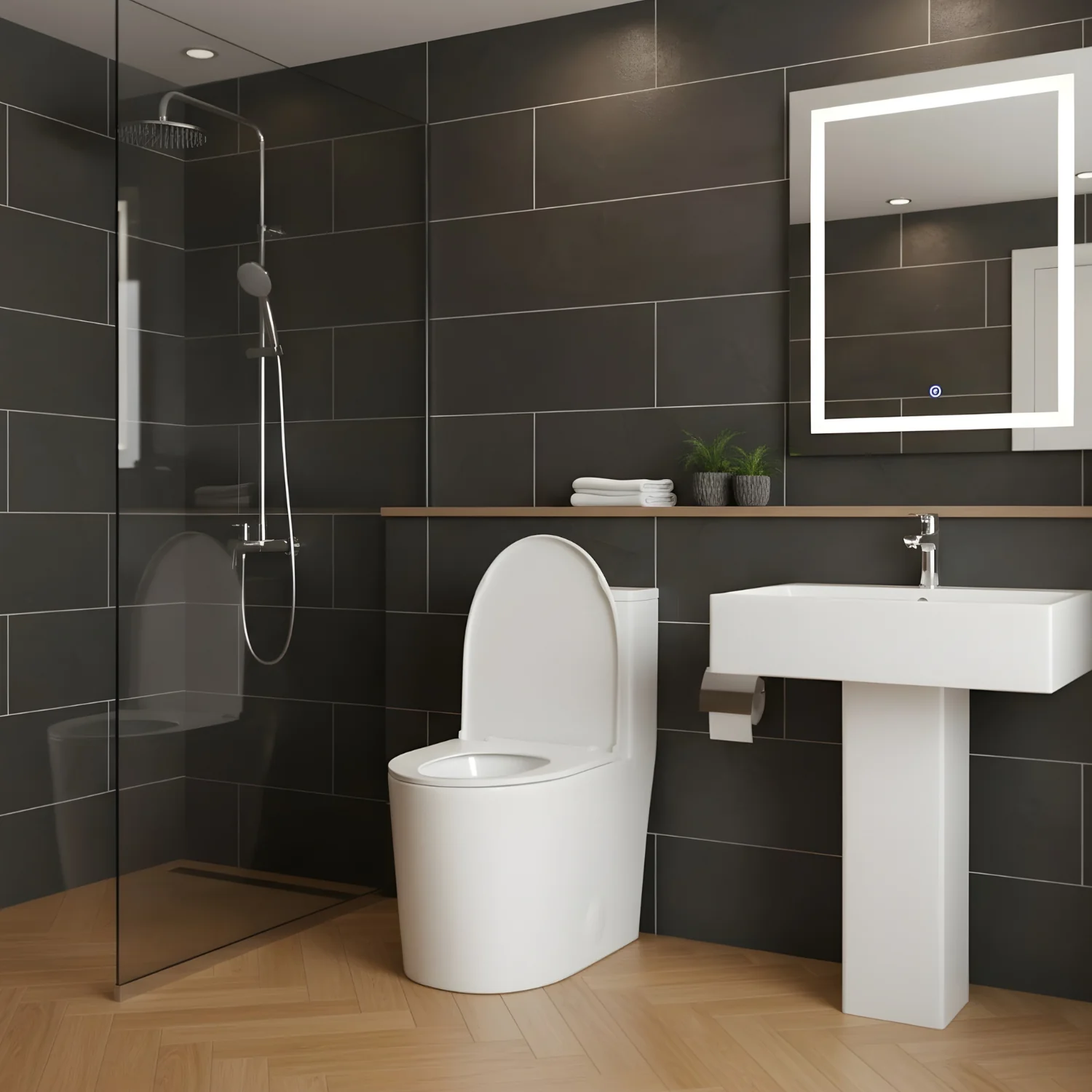 Esbjerg - One Piece Elongated Elongated Ceramic Bowl with Soft-Close Seat & Concealed Tank - Image 6