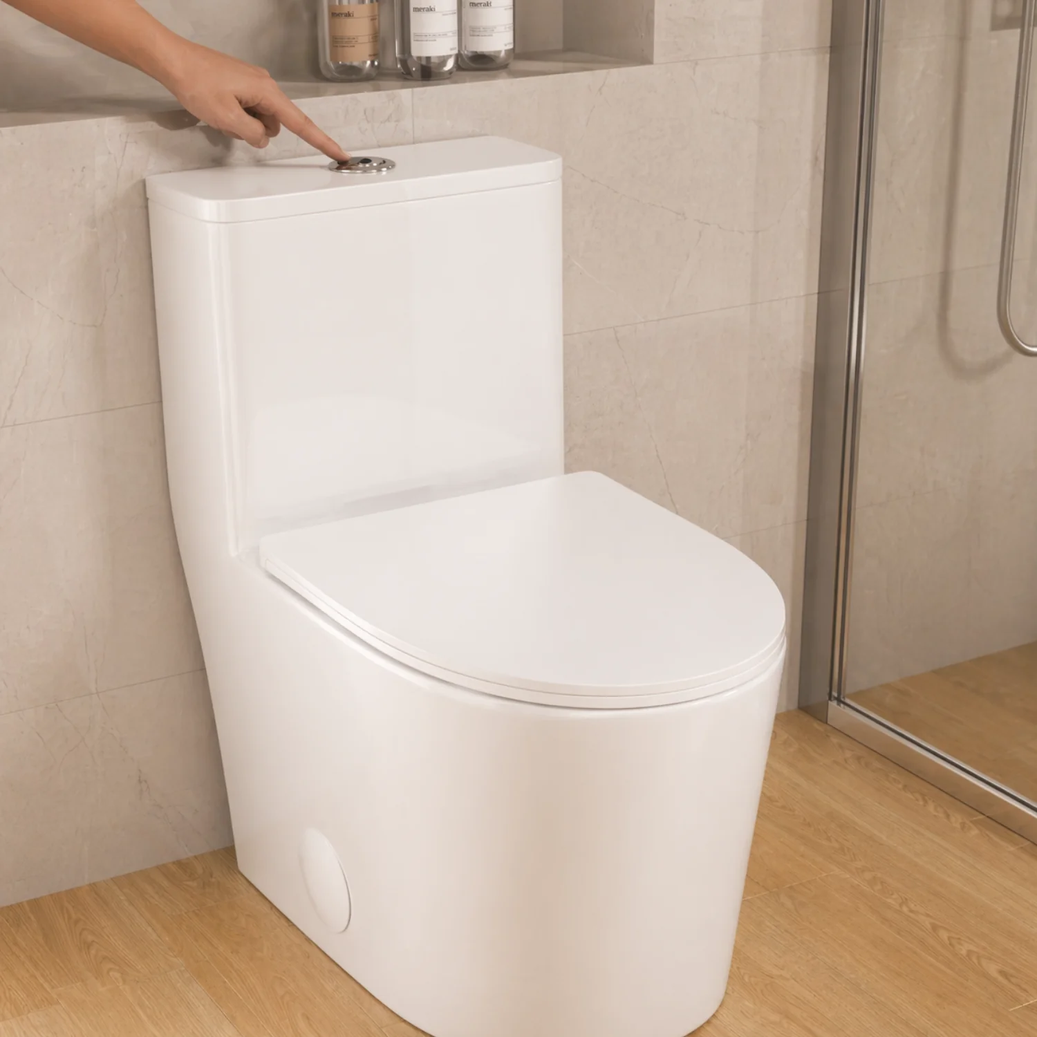Esbjerg - One Piece Elongated Elongated Ceramic Bowl with Soft-Close Seat & Concealed Tank - Image 7