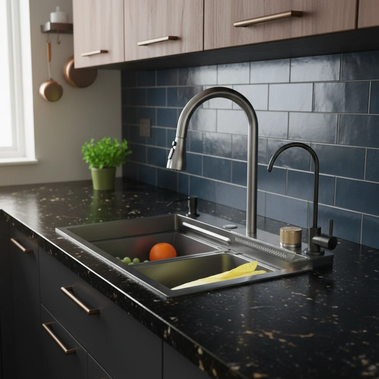 Falehaure - Multifunctional Kitchen Sink System with Integrated Faucet - Image 10