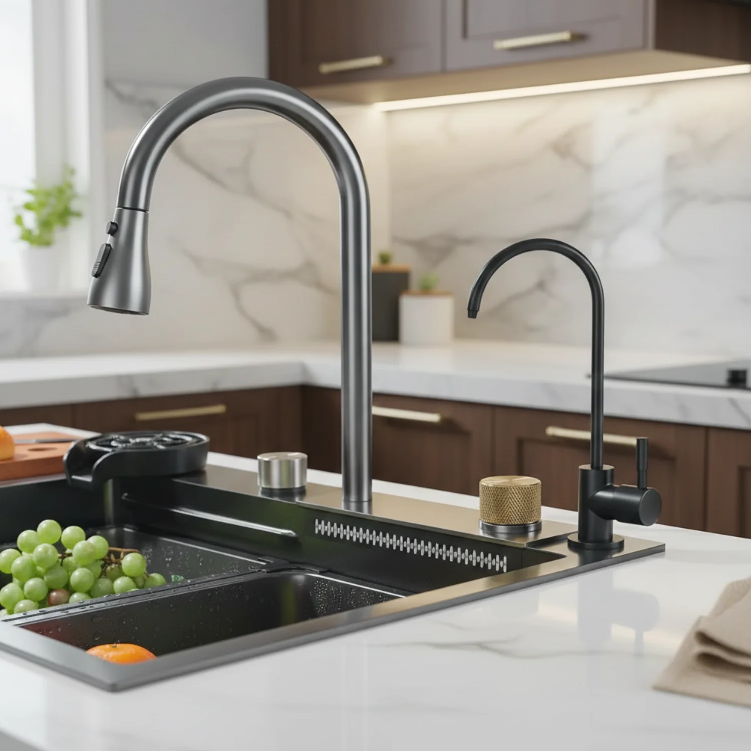 Falehaure - Multifunctional Kitchen Sink System with Integrated Faucet - Image 3