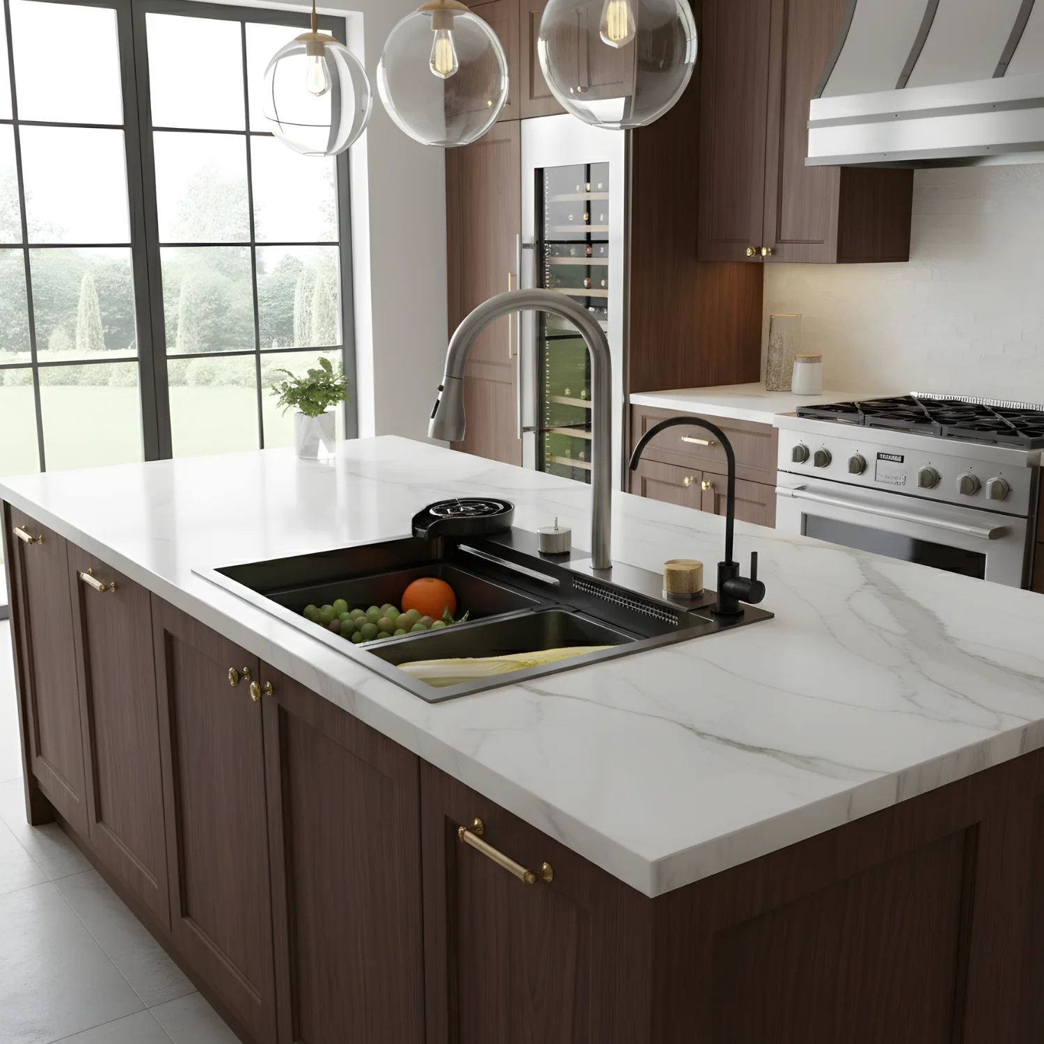 Falehaure - Multifunctional Kitchen Sink System with Integrated Faucet - Image 6