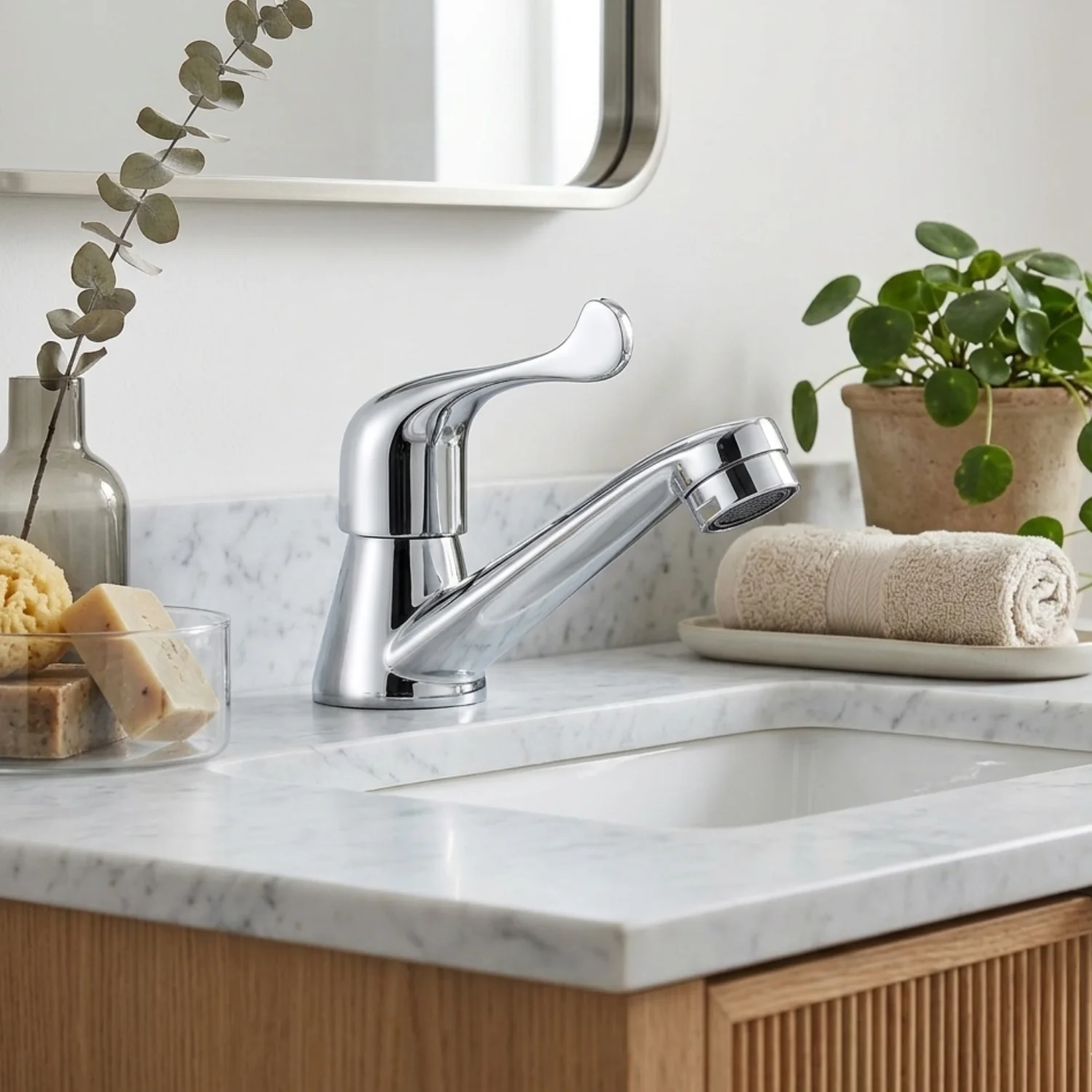Frostgard - Chrome Lever Sink Tap for Bathroom & Kitchen Wash Basin - Image 3