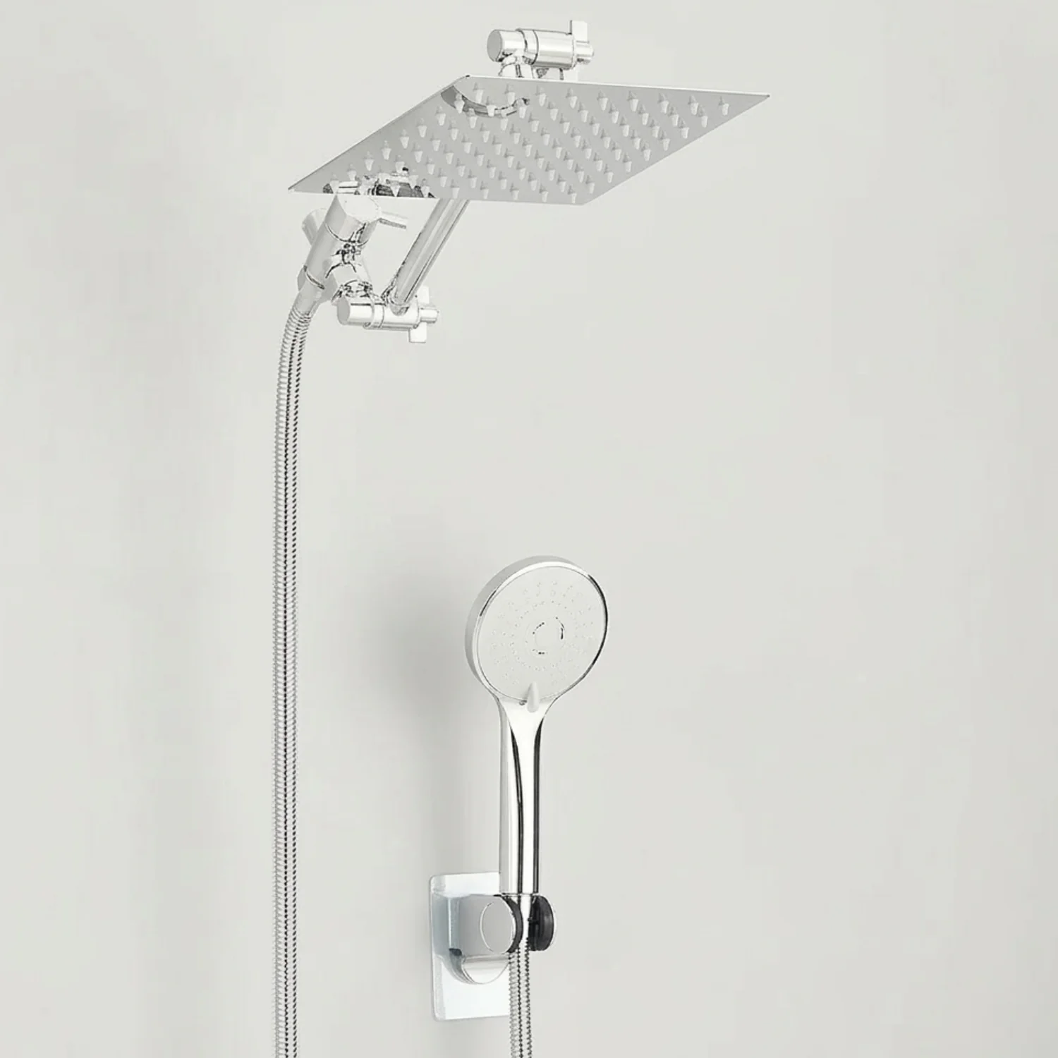 Halling - 8-12 Inch Square Rain Shower Head Combo High Pressure with Handheld Shower Spray & Extension Arm - Image 3