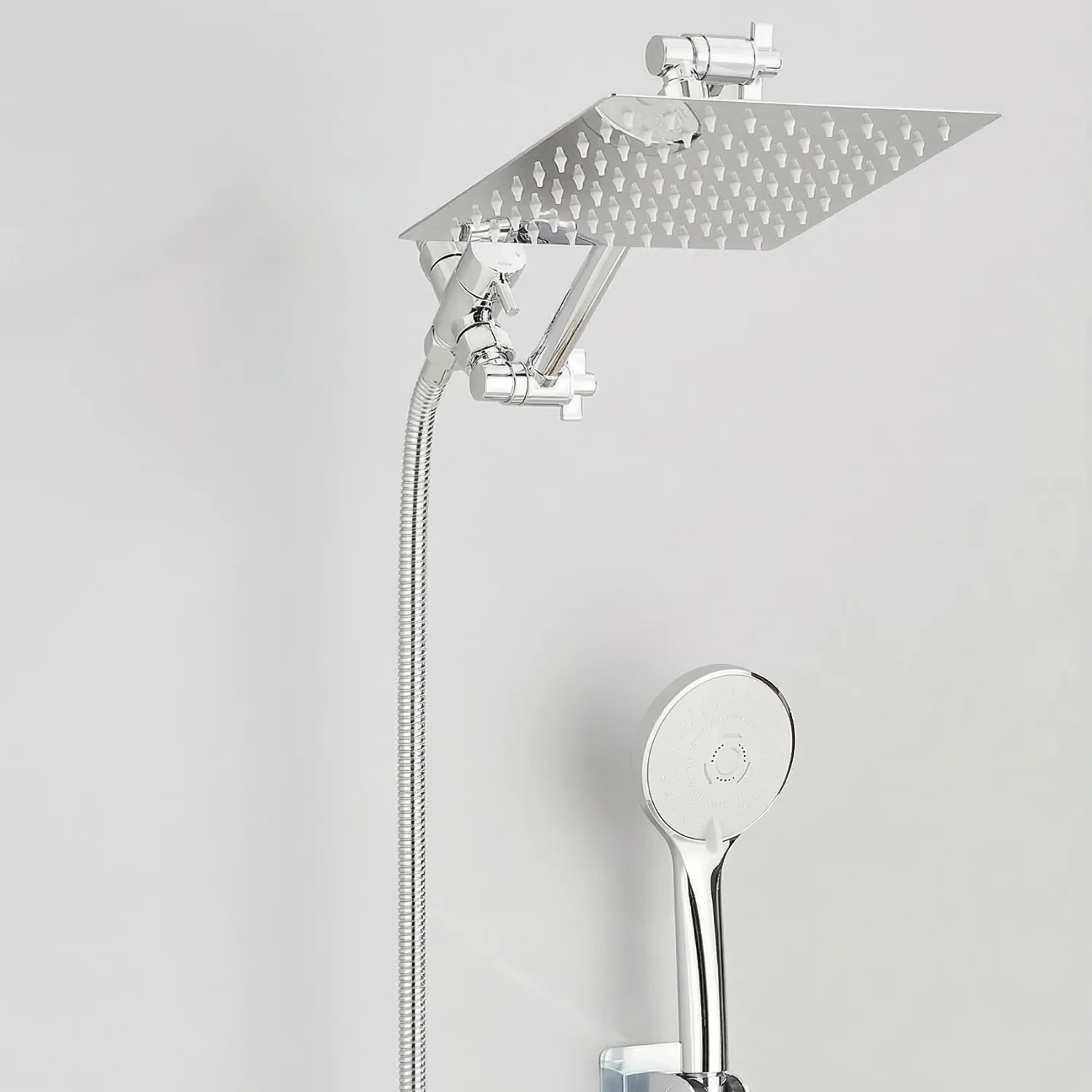 Halti - Shower Head Combo 8-12 Inch High Pressure Rain Shower Head with Adjustable Extension Arm With 3-way Handheld Shower Spray - Image 4