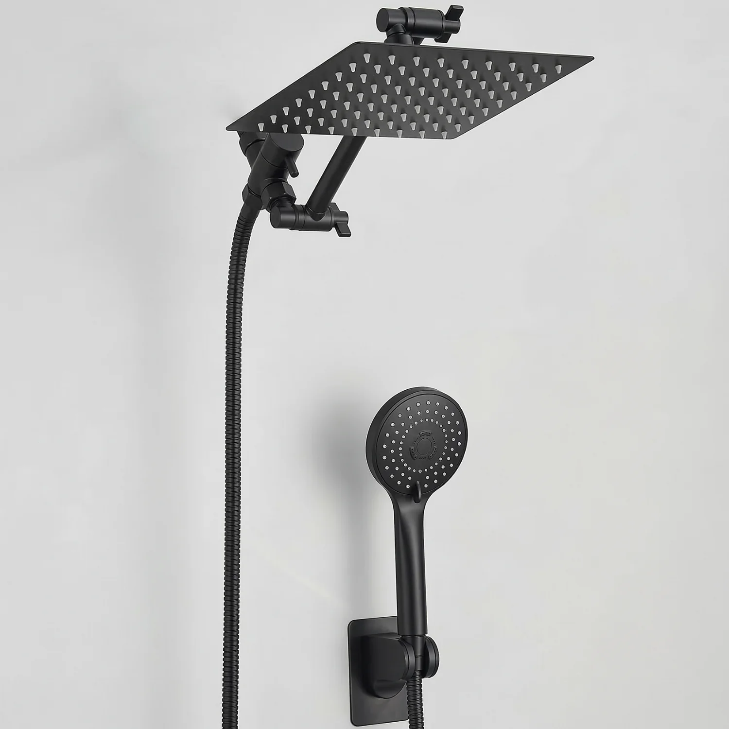 Halti - Shower Head Combo 8-12 Inch High Pressure Rain Shower Head with Adjustable Extension Arm With 3-way Handheld Shower Spray - Image 8