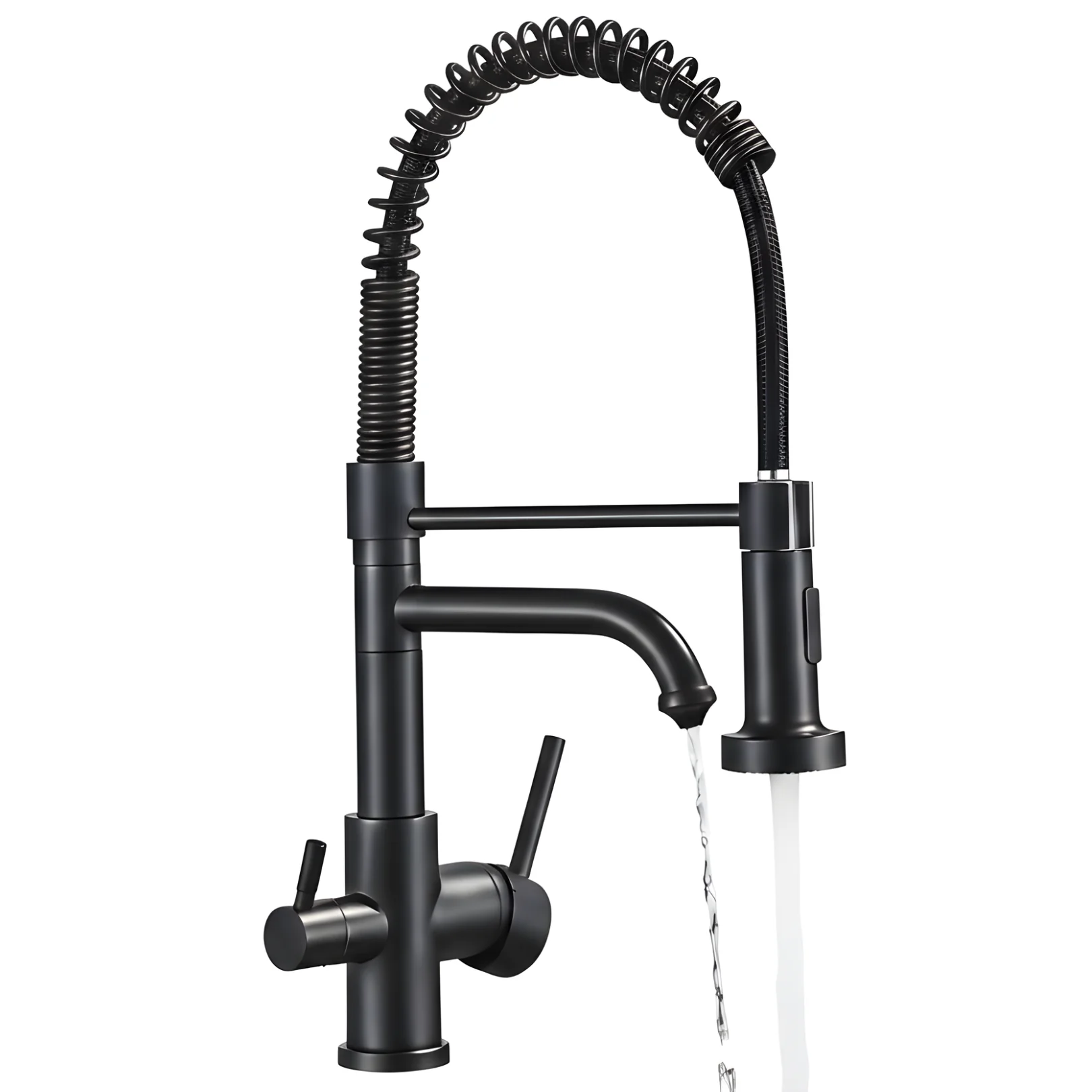 Harlingen - Three-Way Kitchen Faucet with Filter Tap Reverse Osmosis Compatible and Pull-Down Spout - Image 10