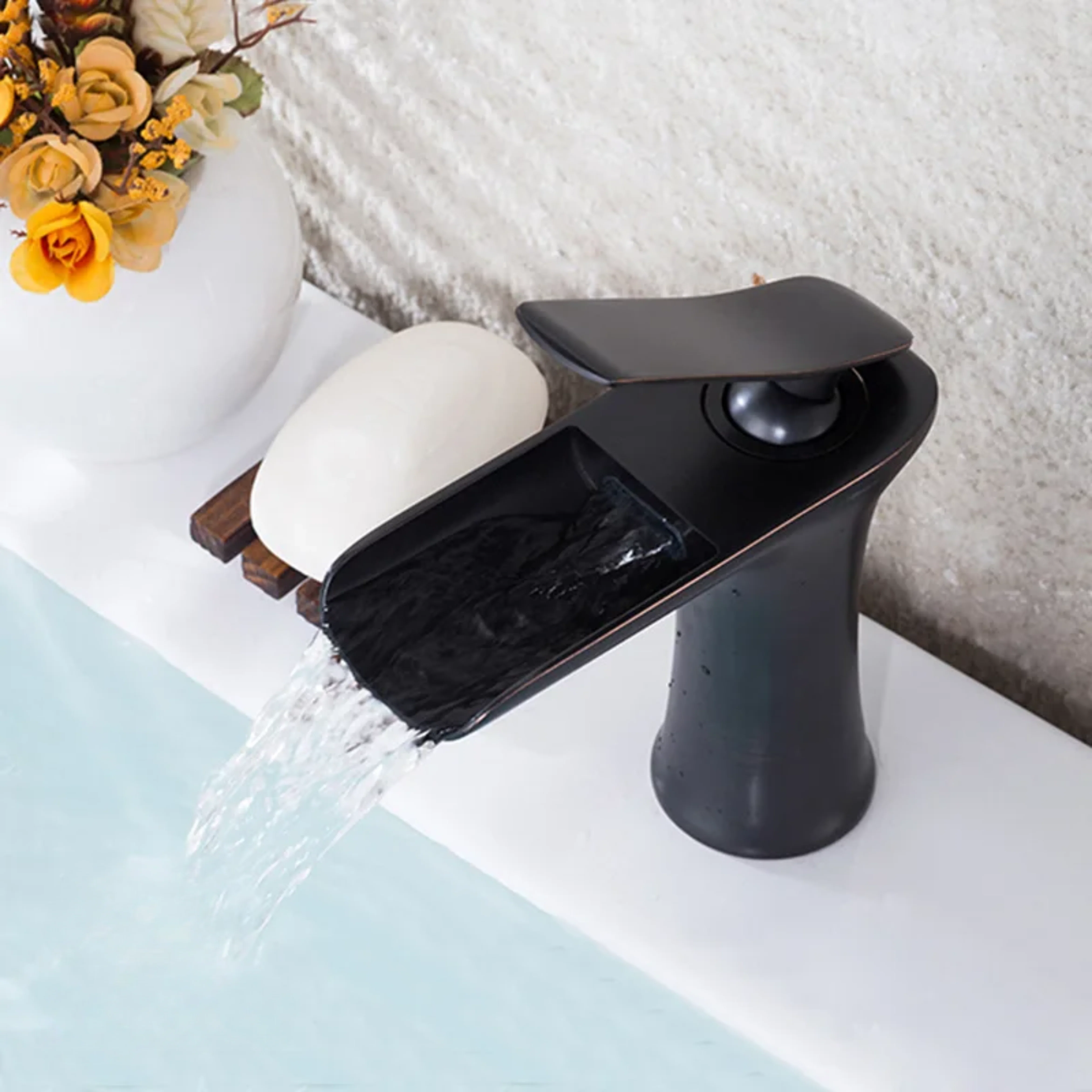 Horten - Bathroom Sink Mixer with Hot and Cold Water Control - Image 3