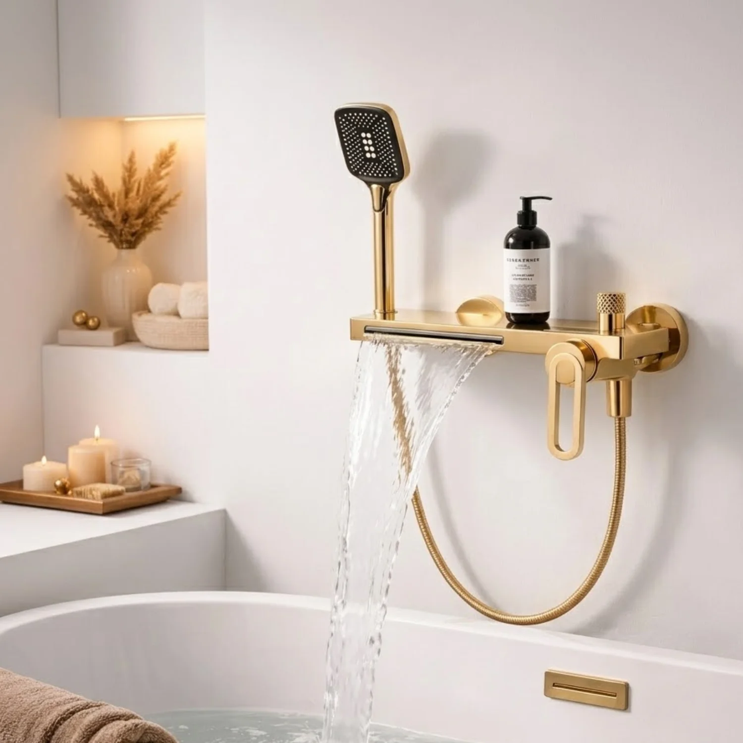 Inari - Wall Mounted Bathtub Shower Faucet Single Handle Spout Mixer Tap - Image 14
