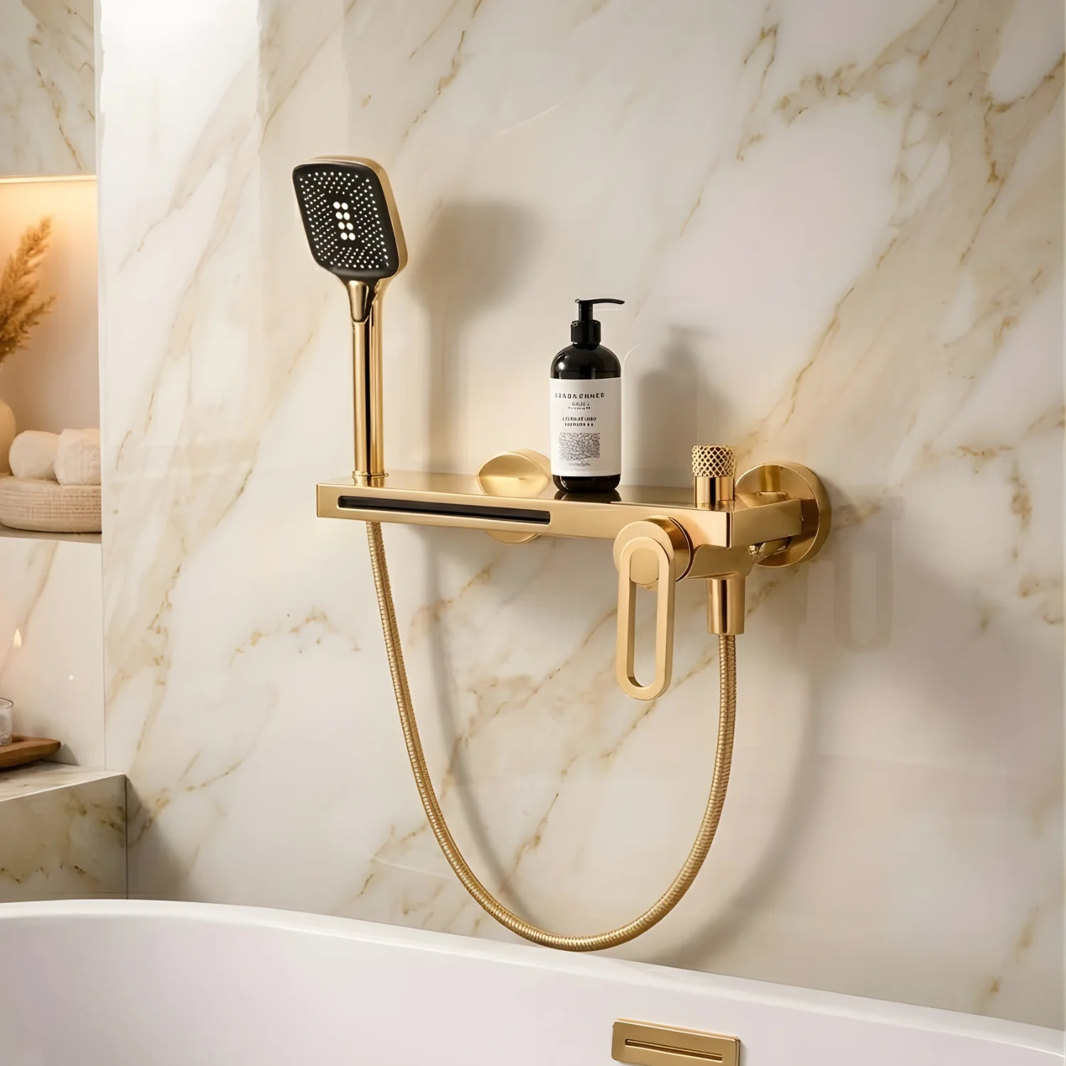 Inari - Wall Mounted Bathtub Shower Faucet Single Handle Spout Mixer Tap - Image 15