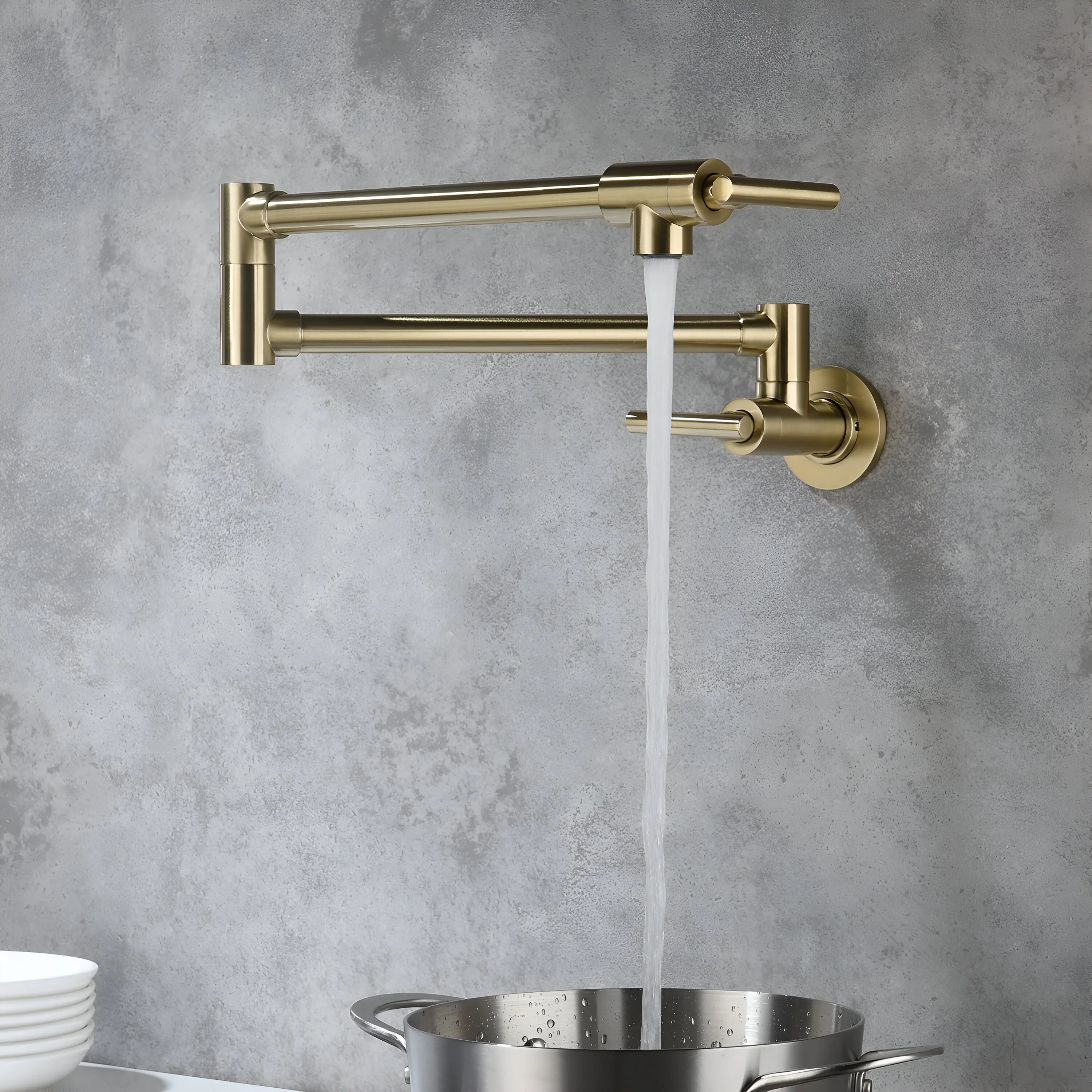 Jorstad - Wall Mounted Kitchen Faucet Modern Foldable Cold Only Pot Filler - Image 11