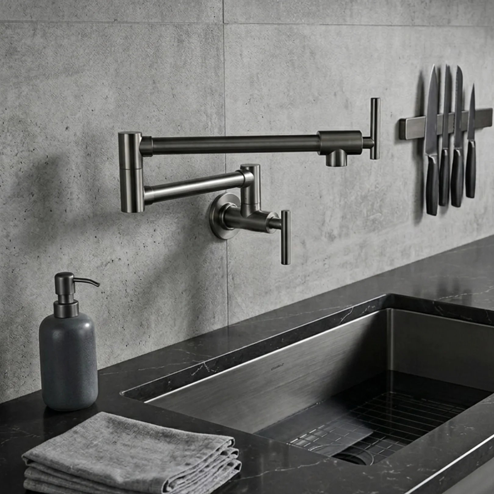 Jorstad - Wall Mounted Kitchen Faucet Modern Foldable Cold Only Pot Filler - Image 12