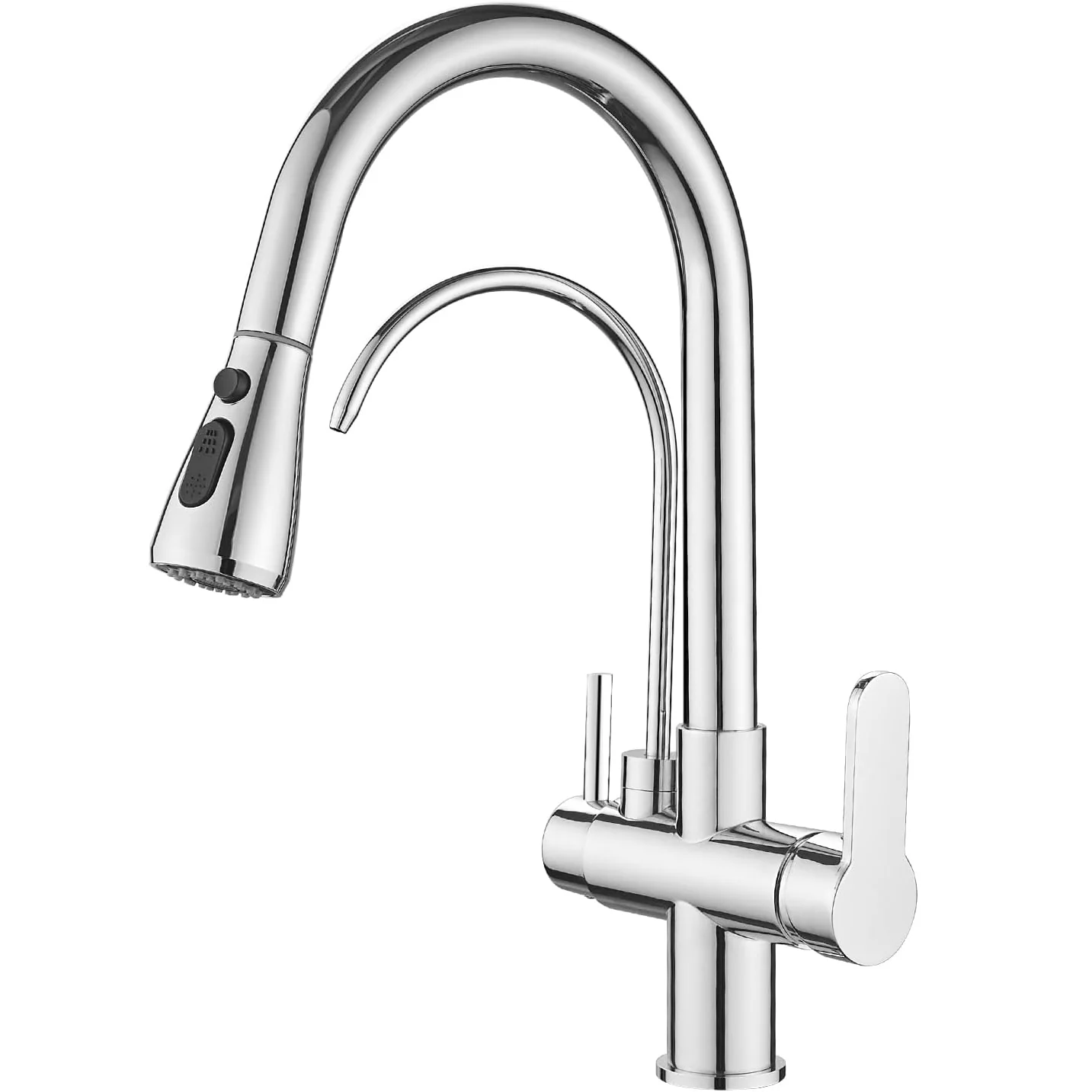 Karlstad - Three-Way Kitchen Faucet with Filter Tap & Pull-Down Spout for Kitchen Sink - Image 21