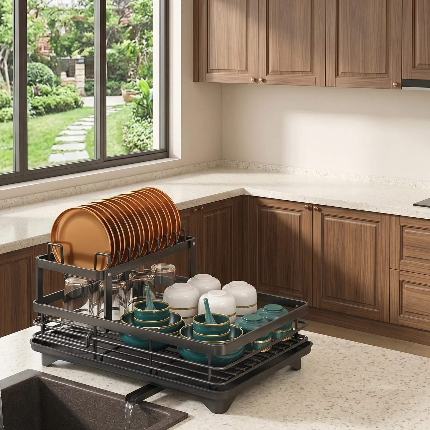 Kitchen Dish Rack 16.7" - Image 4