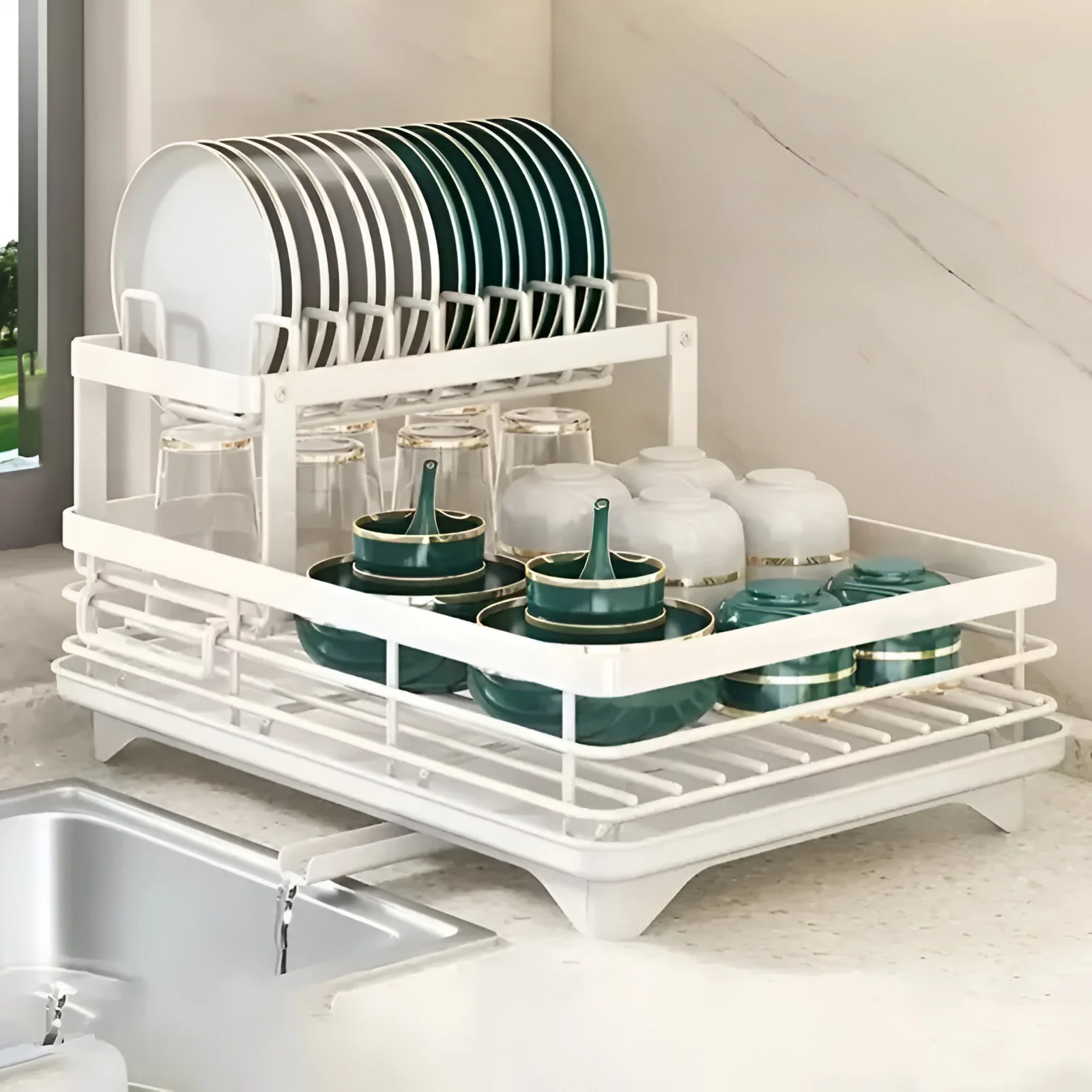 Kitchen Dish Rack 16.7" - Image 6