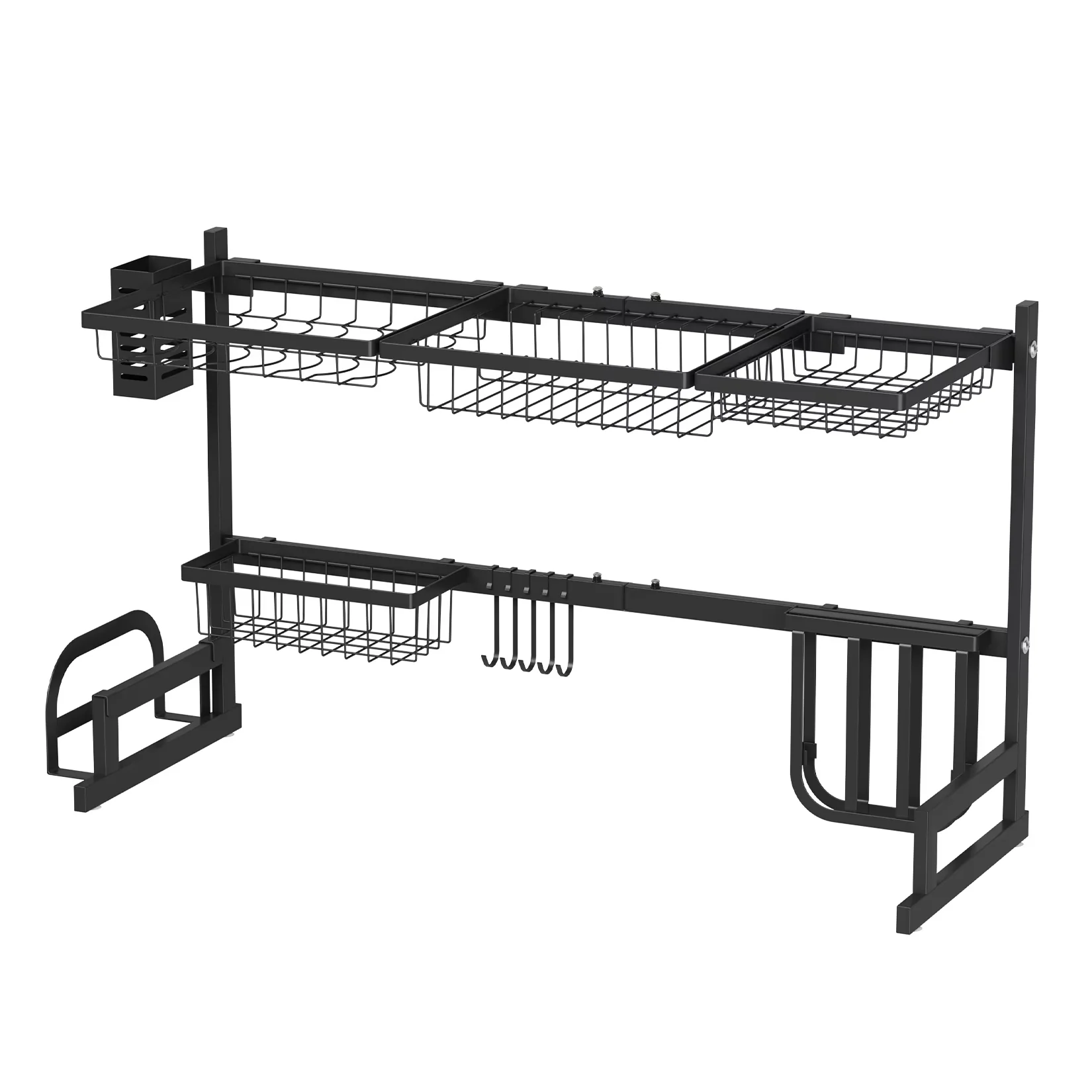 Hamar - 21x13" Kitchen Over-Sink Dish Rack - Black - Image 5