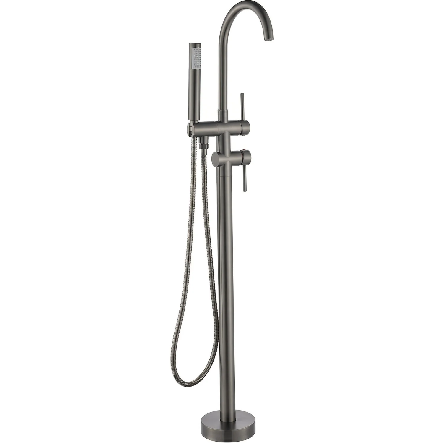 Klaralven - Bathtub Shower Faucet Set Floor Standing Shower System with 360 Swivel Spout Bathroom Bath Bathtub Mixer - Image 12