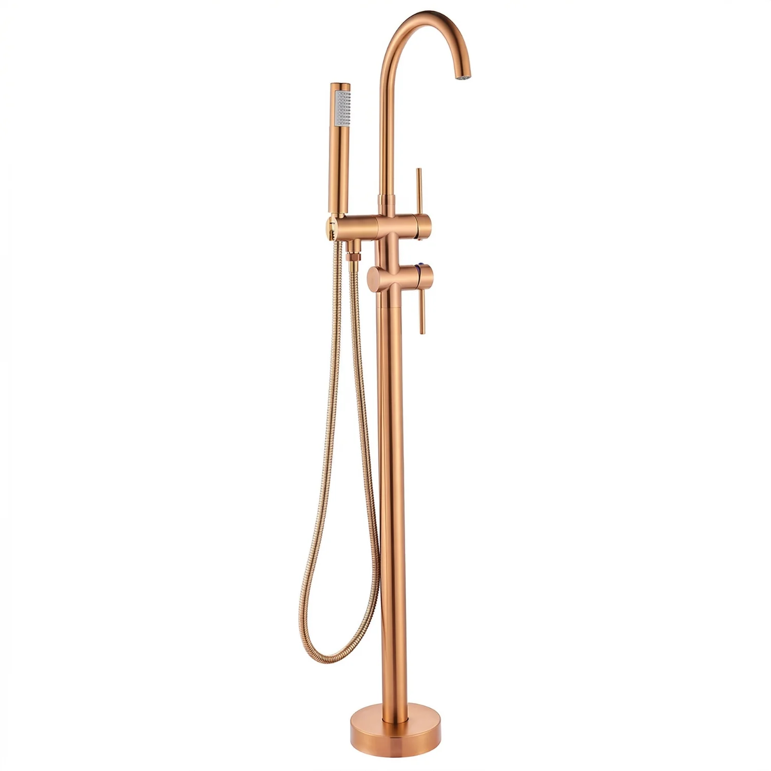 Klaralven - Bathtub Shower Faucet Set Floor Standing Shower System with 360 Swivel Spout Bathroom Bath Bathtub Mixer - Image 15